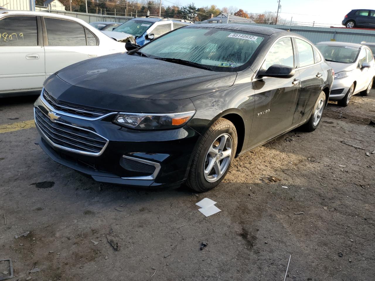 2016 Chevrolet Malibu Ls Black vin: 1G1ZB5ST3GF234171