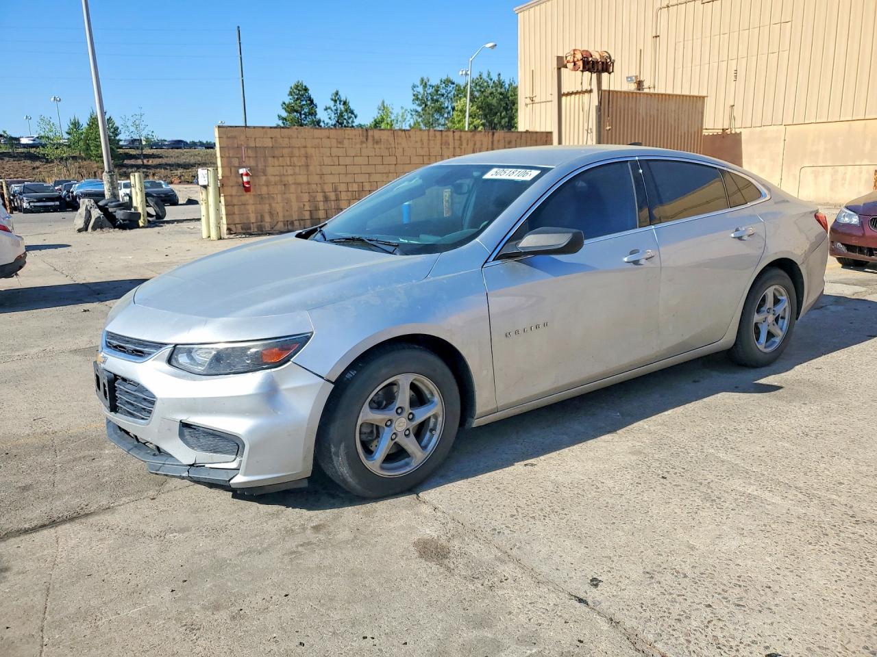 2017 Chevrolet Malibu Ls Silver vin: 1G1ZB5ST3HF238822