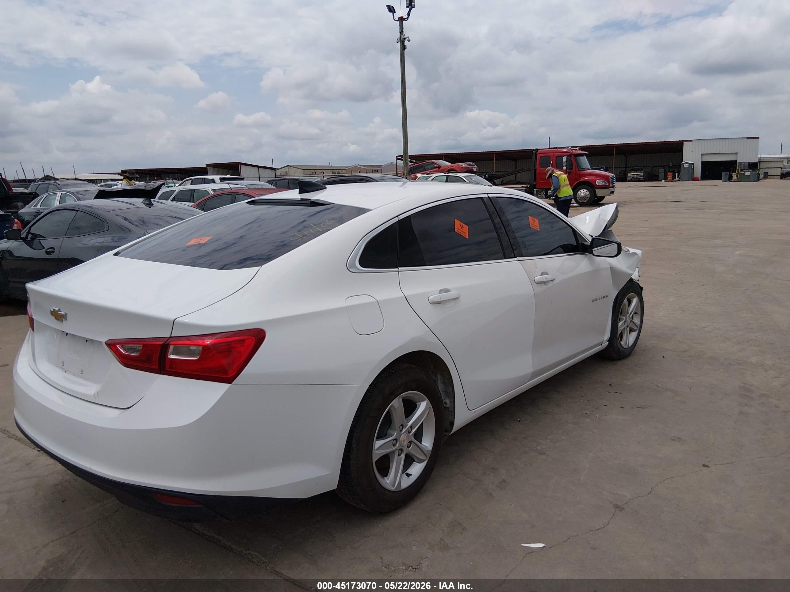 2022 Chevrolet Malibu Fwd Ls White vin: 1G1ZB5ST3NF188600