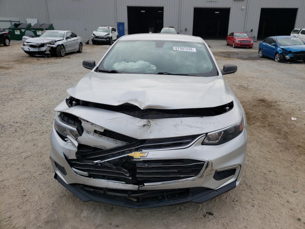 2017 Chevrolet Malibu Ls Silver vin: 1G1ZB5ST4HF290458