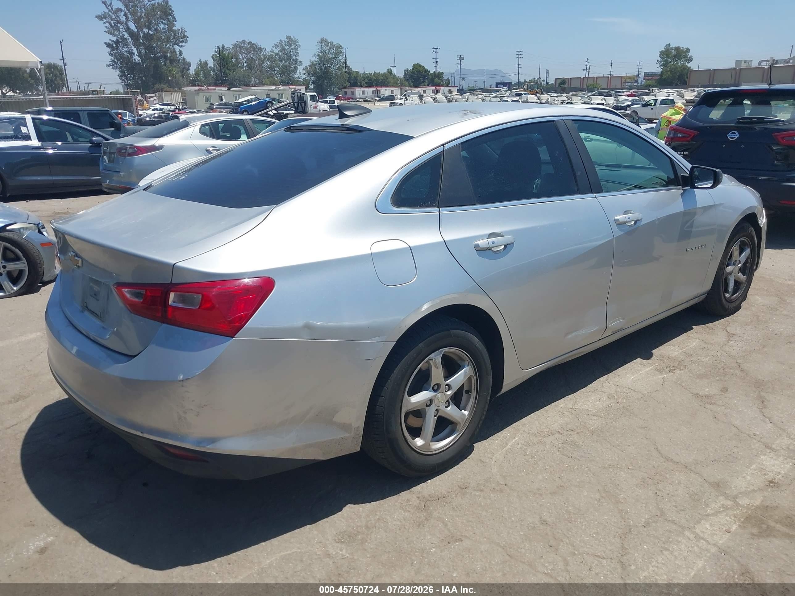 2017 Chevrolet Malibu Ls Gray vin: 1G1ZB5ST6HF203126