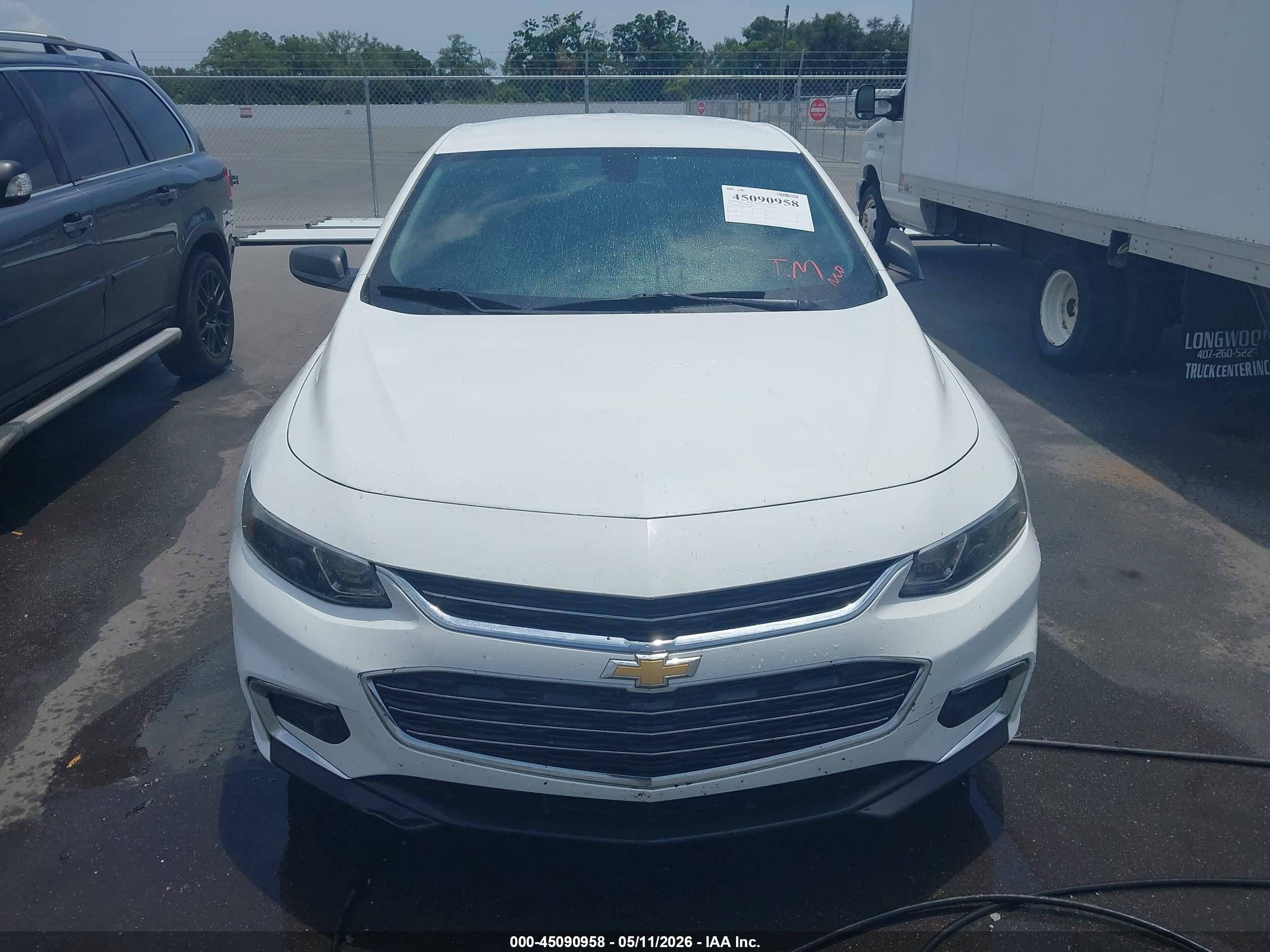 2017 Chevrolet Malibu Ls White vin: 1G1ZB5ST6HF273189