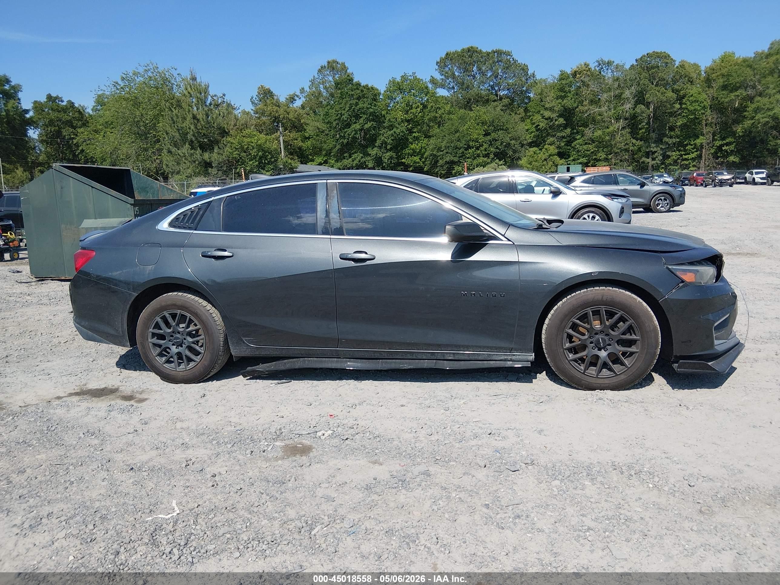 2018 Chevrolet Malibu 1ls Gray vin: 1G1ZB5ST6JF178363