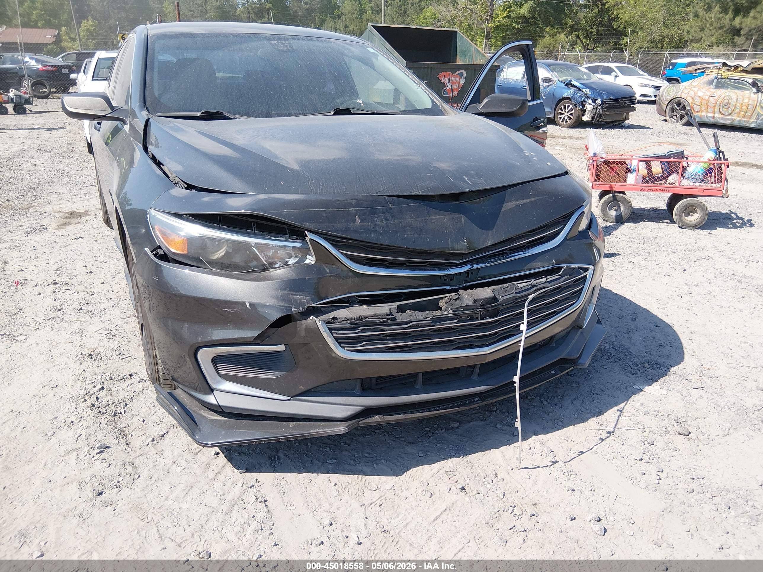 2018 Chevrolet Malibu 1ls Gray vin: 1G1ZB5ST6JF178363