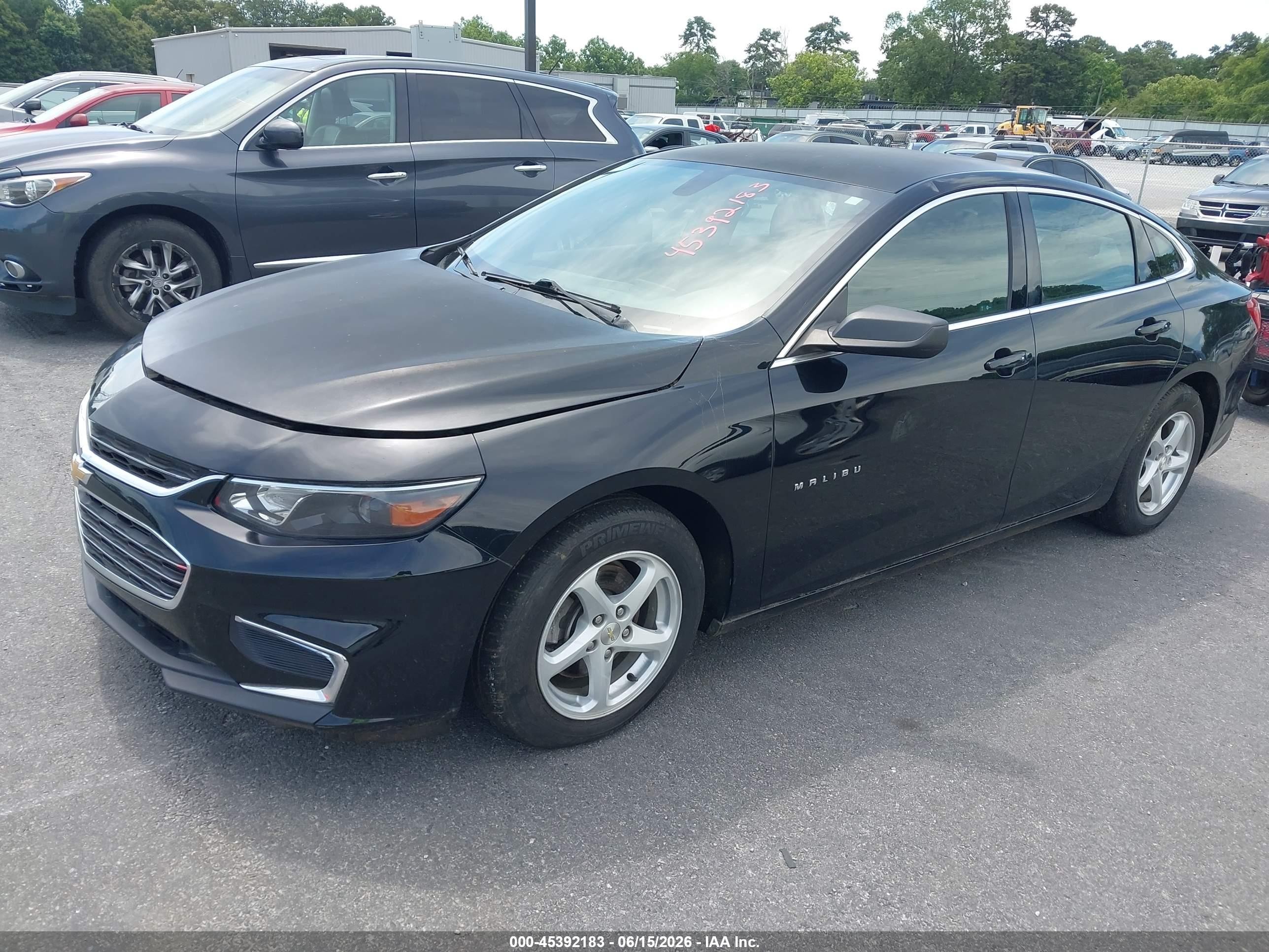 2016 Chevrolet Malibu Ls Черный vin: 1G1ZB5ST8GF260944