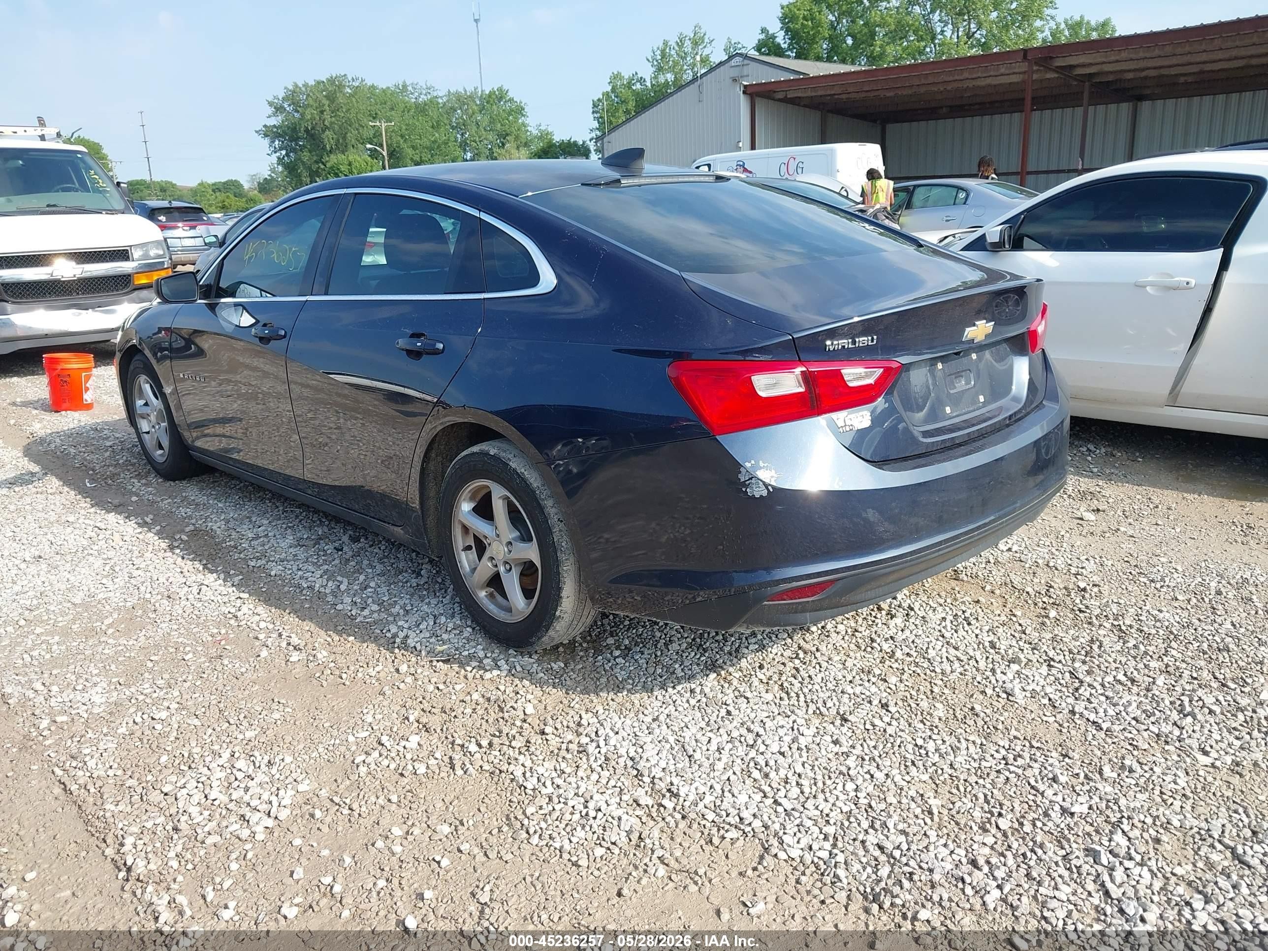 2017 Chevrolet Malibu Ls Dark Blue vin: 1G1ZB5ST8HF130101