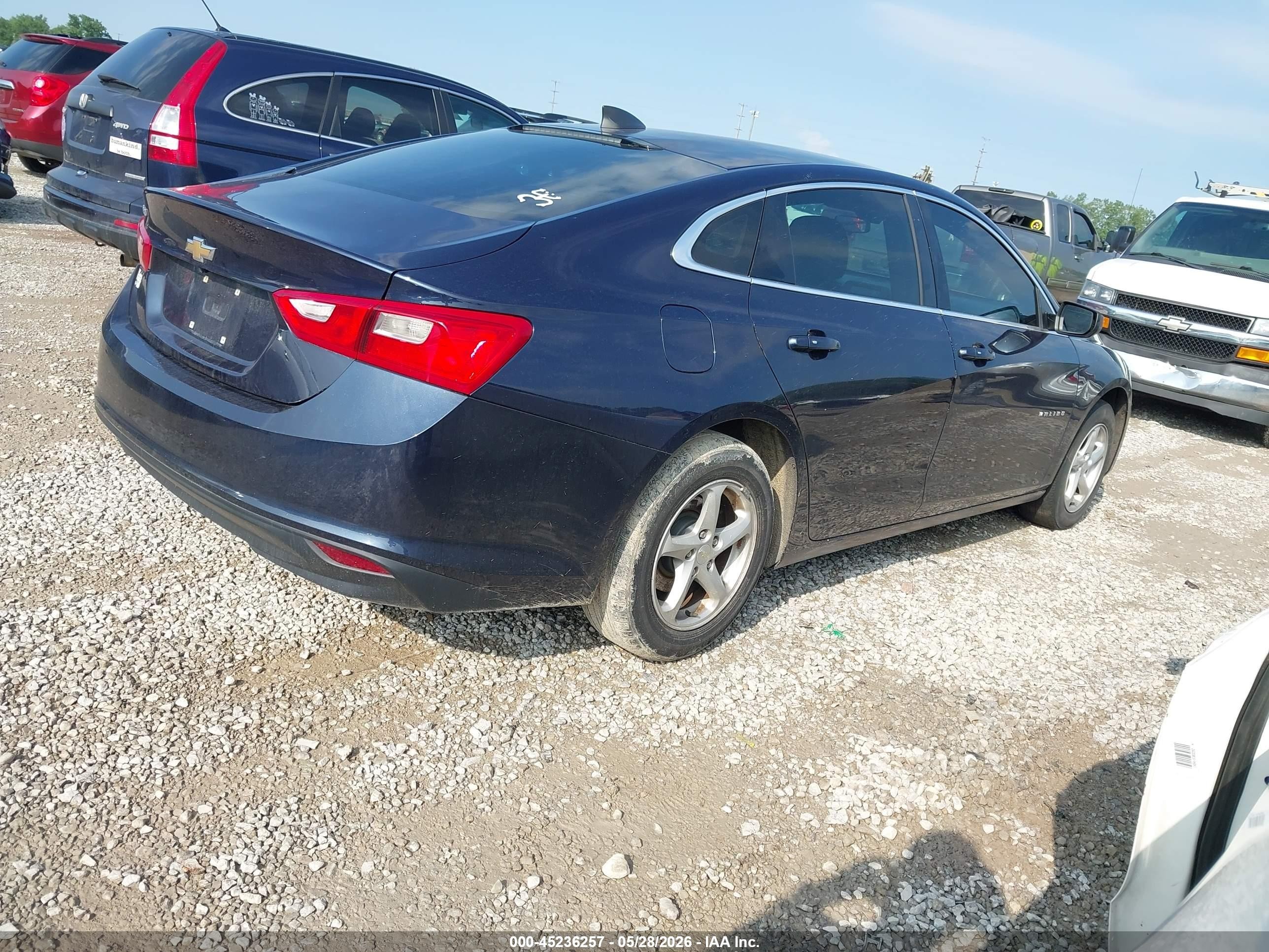 2017 Chevrolet Malibu Ls Dark Blue vin: 1G1ZB5ST8HF130101