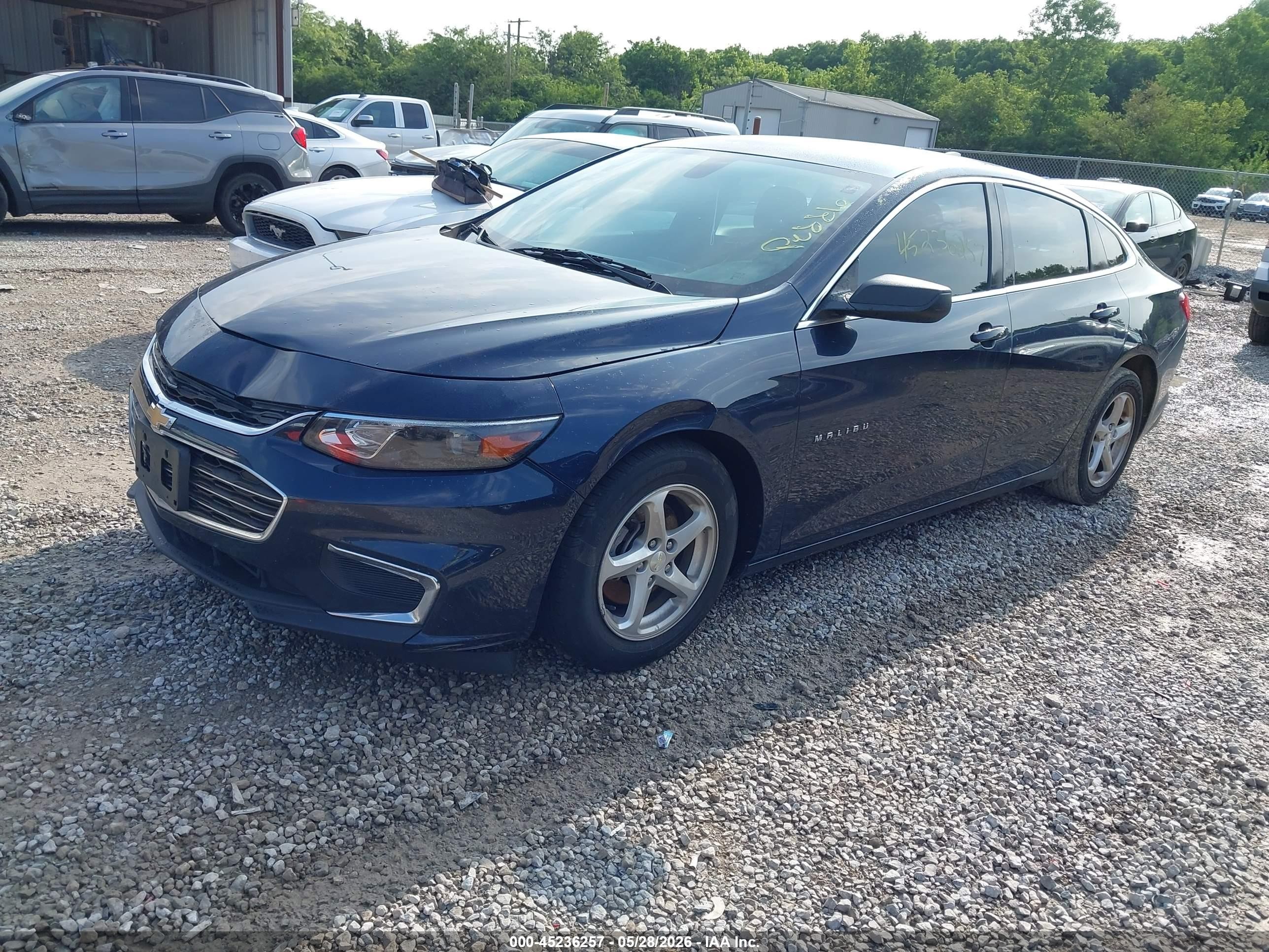 2017 Chevrolet Malibu Ls Dark Blue vin: 1G1ZB5ST8HF130101