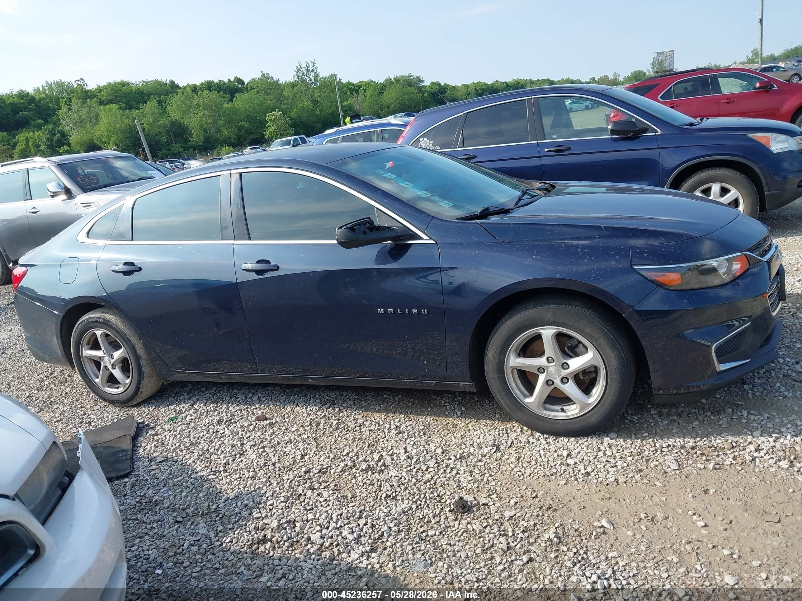 2017 Chevrolet Malibu Ls Dark Blue vin: 1G1ZB5ST8HF130101