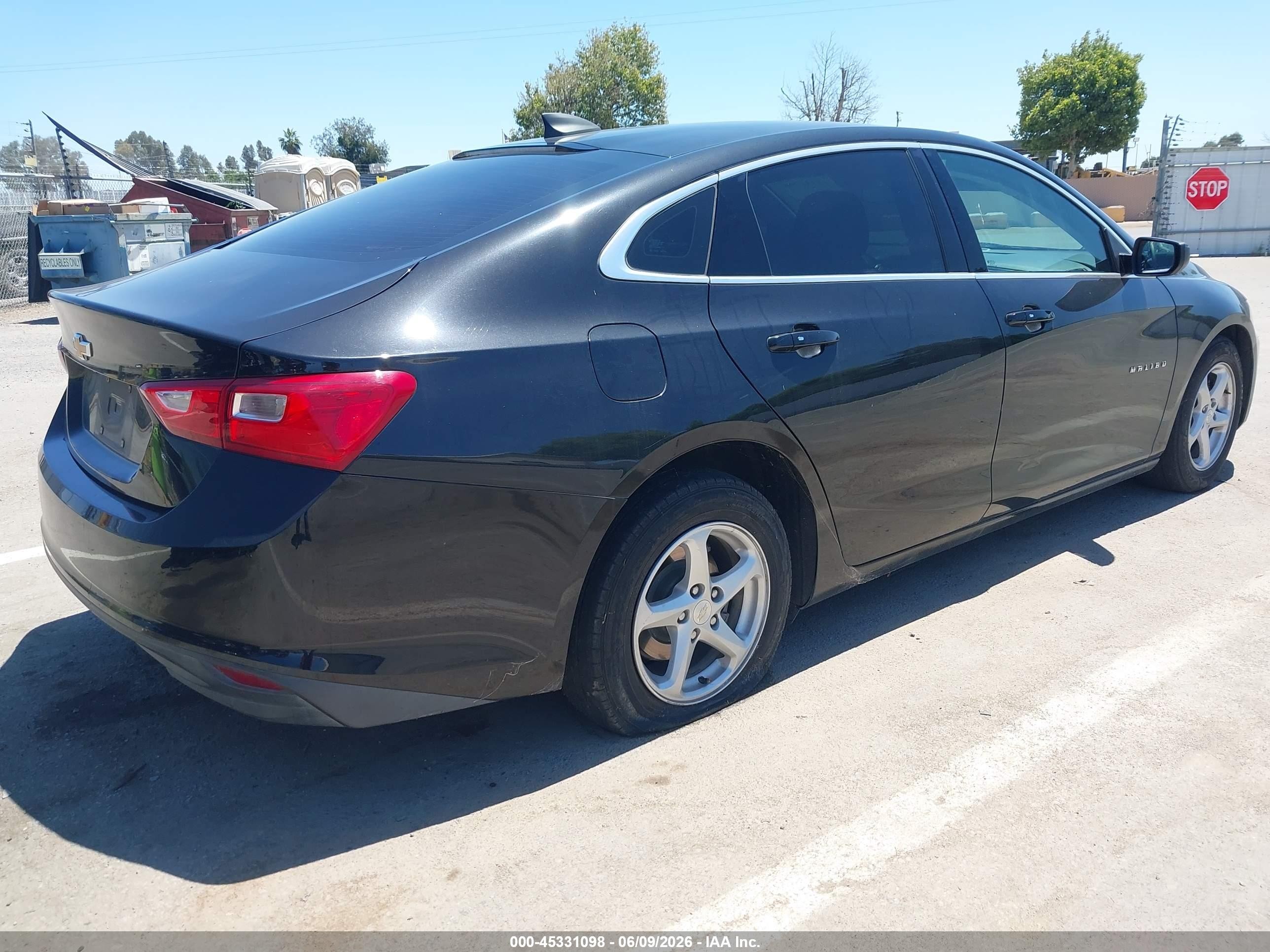 2017 Chevrolet Malibu Ls Black vin: 1G1ZB5ST8HF144189