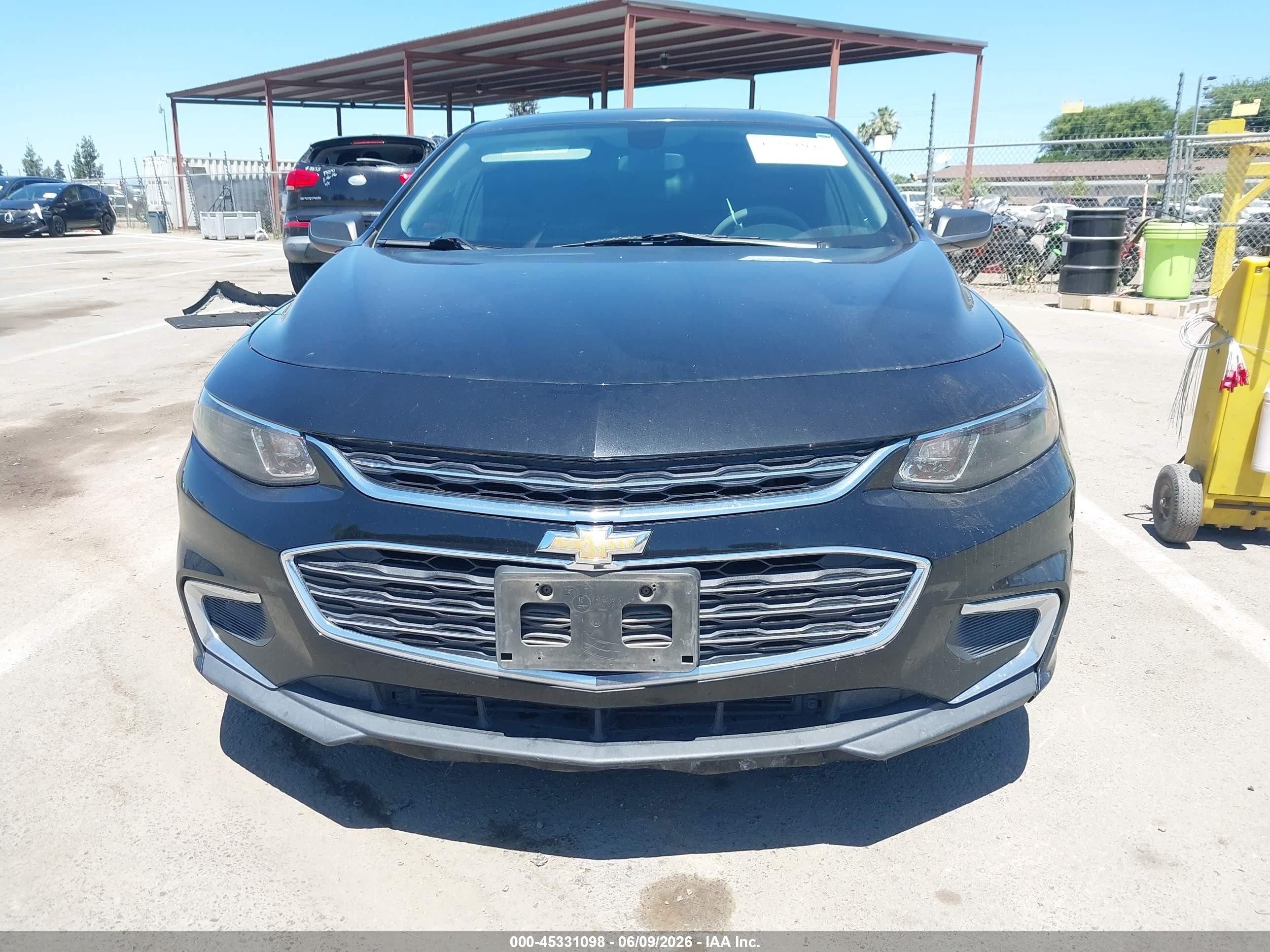 2017 Chevrolet Malibu Ls Black vin: 1G1ZB5ST8HF144189