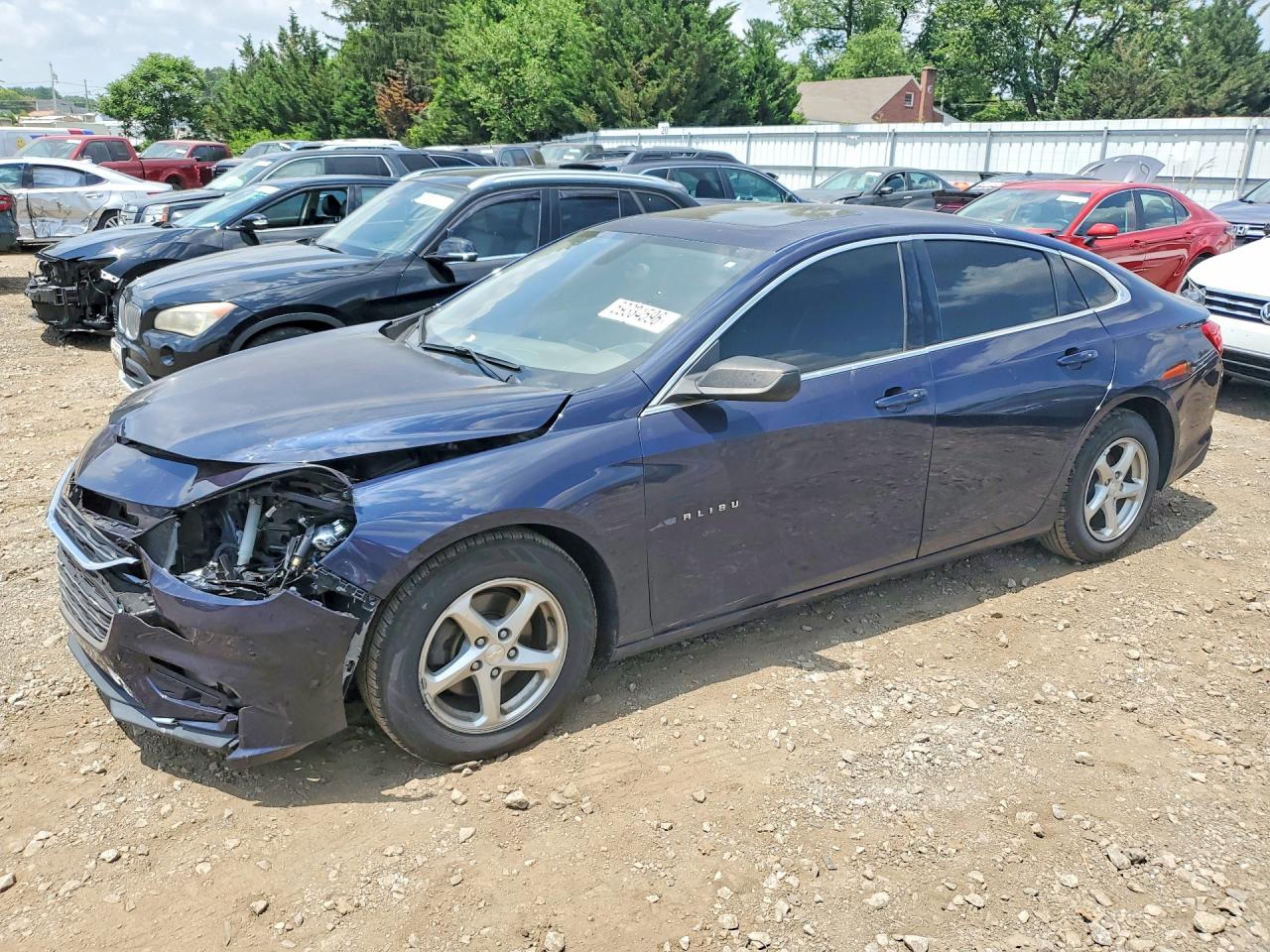 2018 Chevrolet Malibu Ls Синий vin: 1G1ZB5STXJF104539