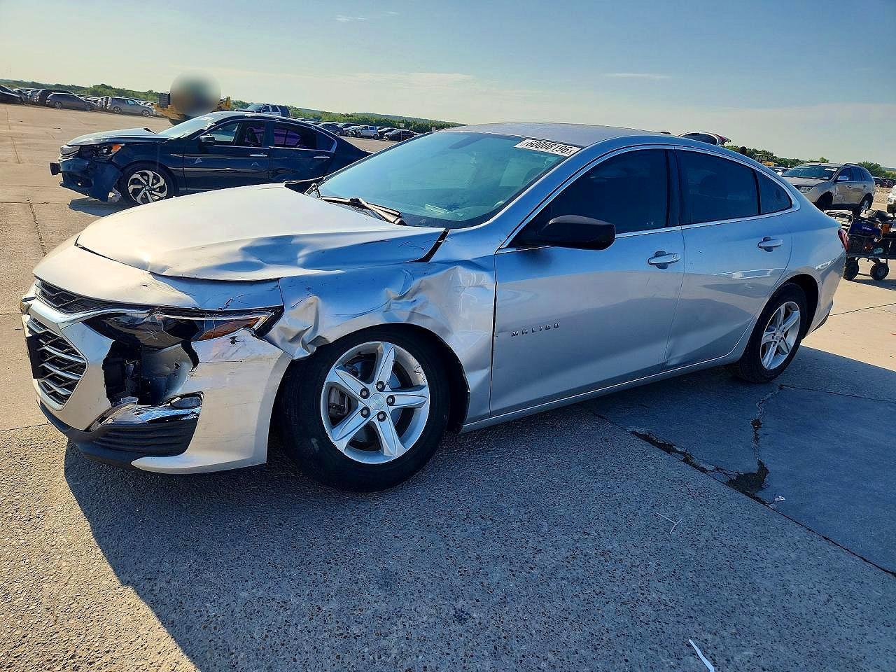 2019 Chevrolet Malibu Ls Silver vin: 1G1ZB5STXKF145576