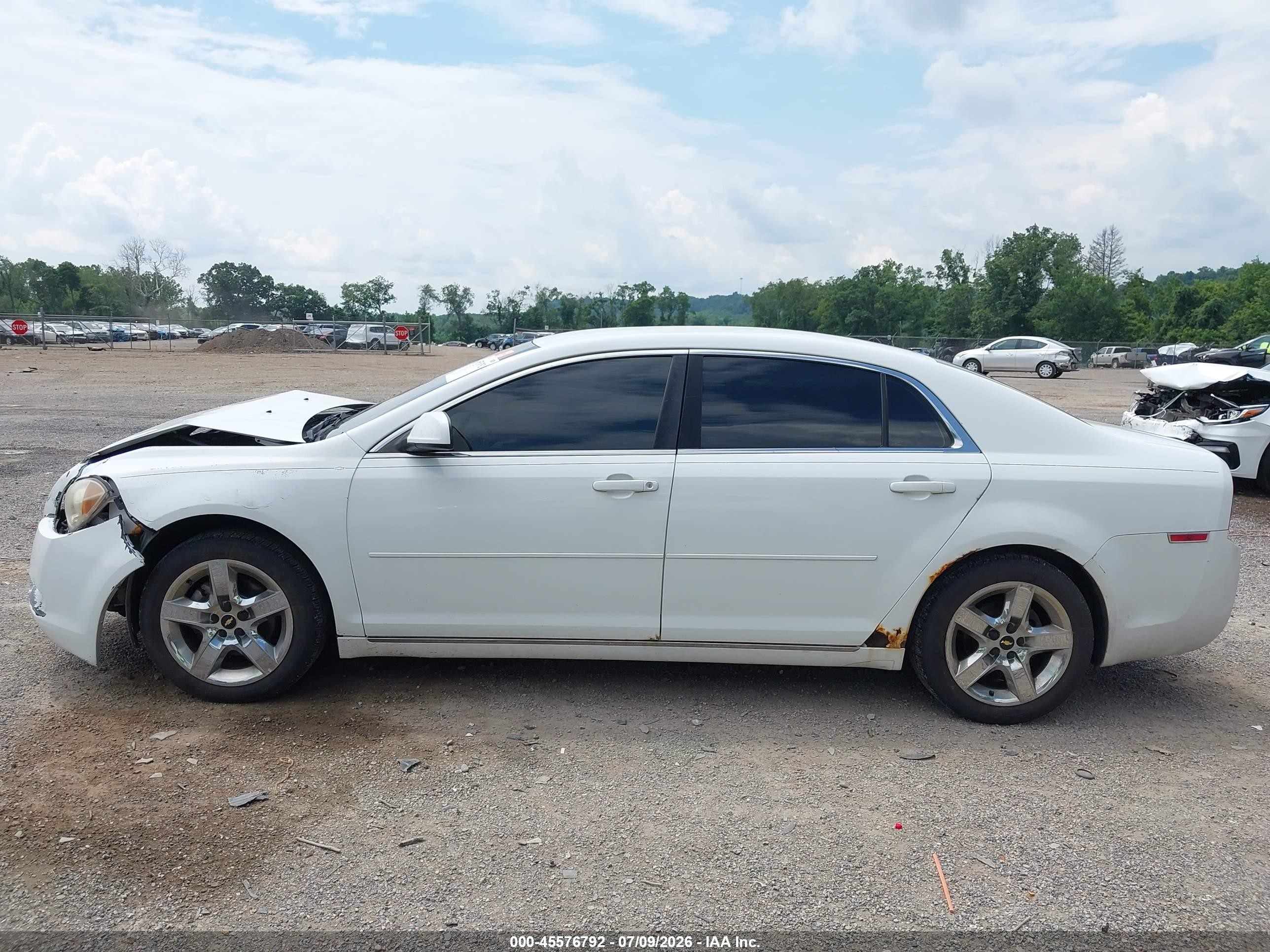2010 Chevrolet Malibu Lt White vin: 1G1ZC5E00AF189213