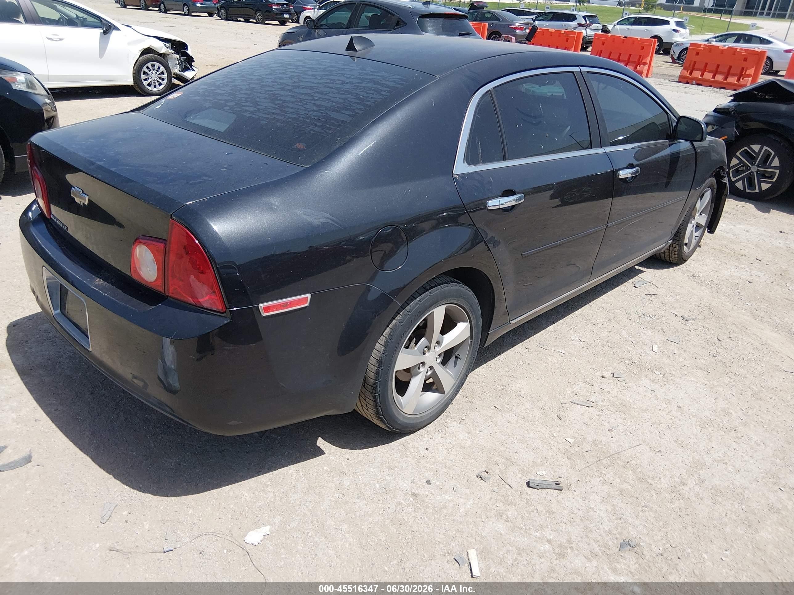 2012 Chevrolet Malibu 1lt Black vin: 1G1ZC5E00CF207583