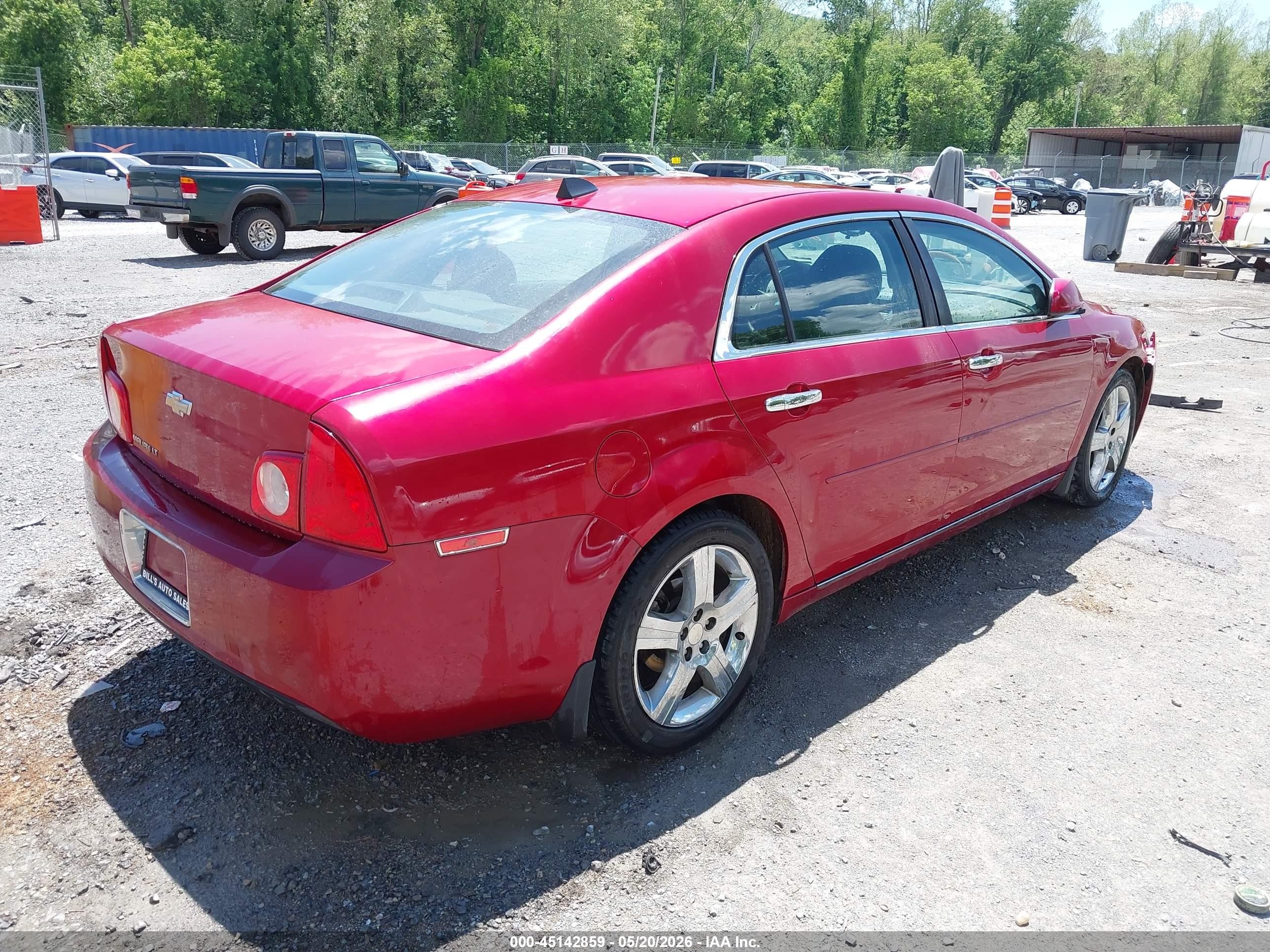 2012 Chevrolet Malibu 1lt Red vin: 1G1ZC5E00CF332650