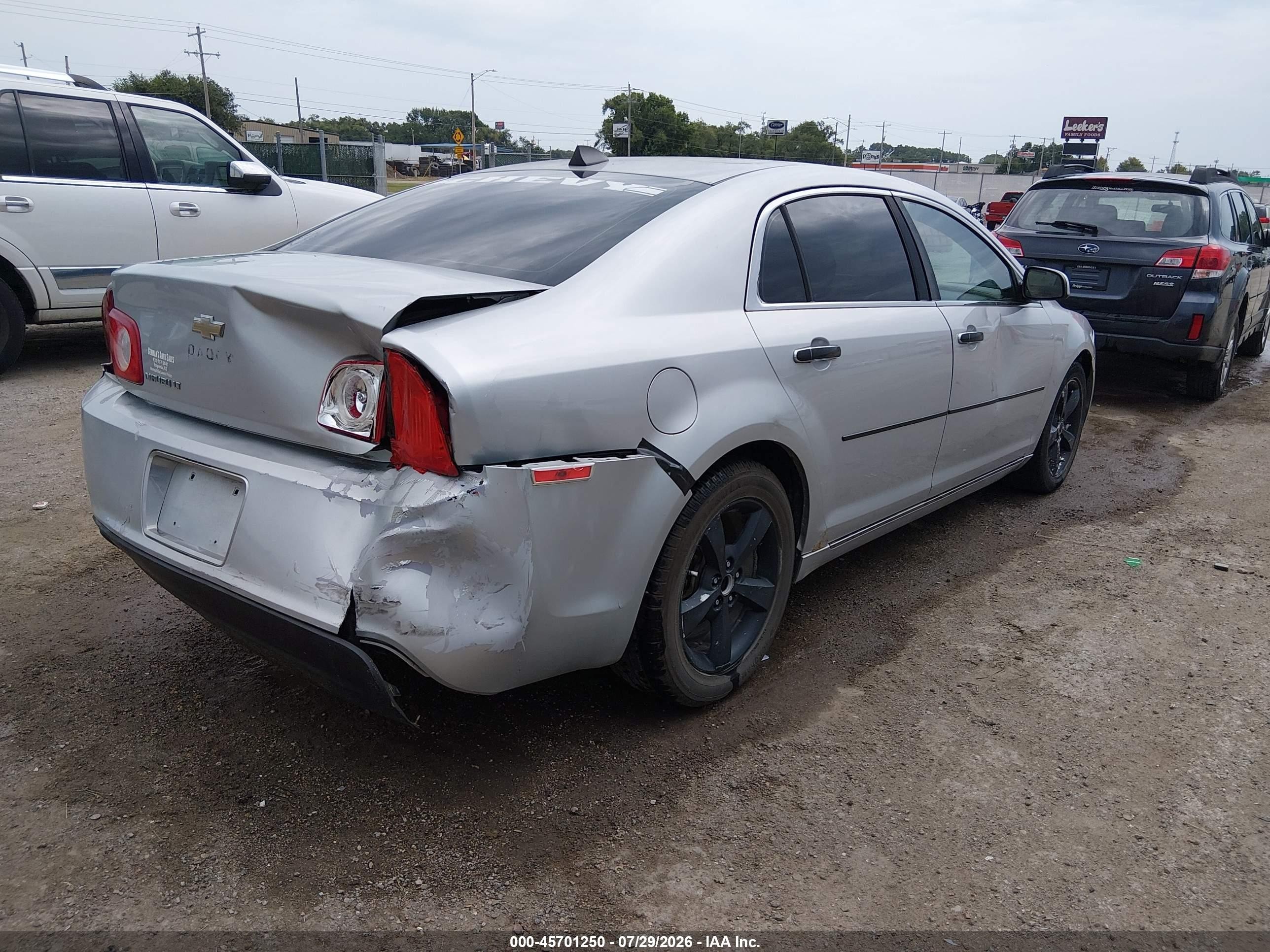 2012 Chevrolet Malibu 1lt Silver vin: 1G1ZC5E00CF396557