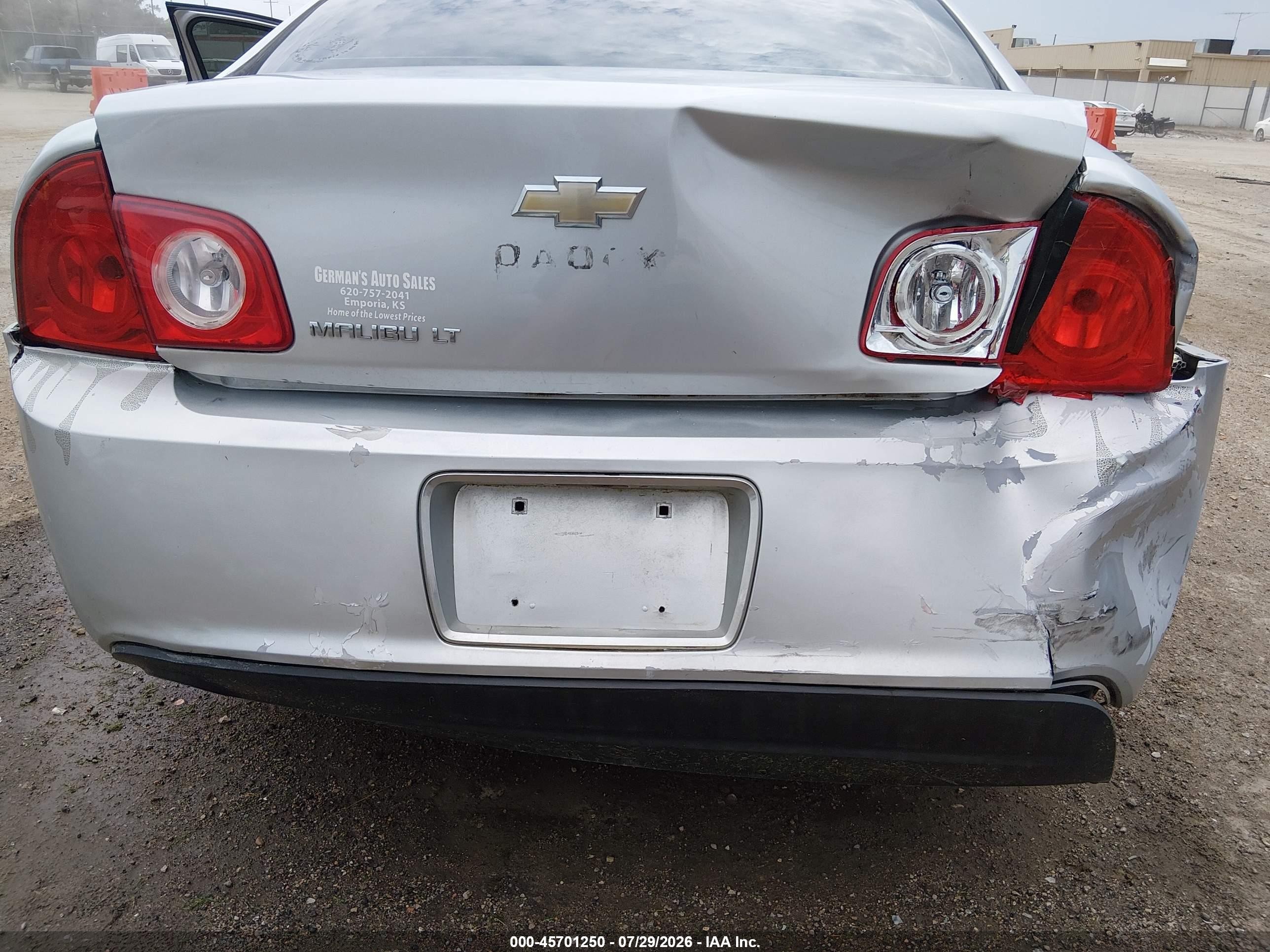 2012 Chevrolet Malibu 1lt Silver vin: 1G1ZC5E00CF396557