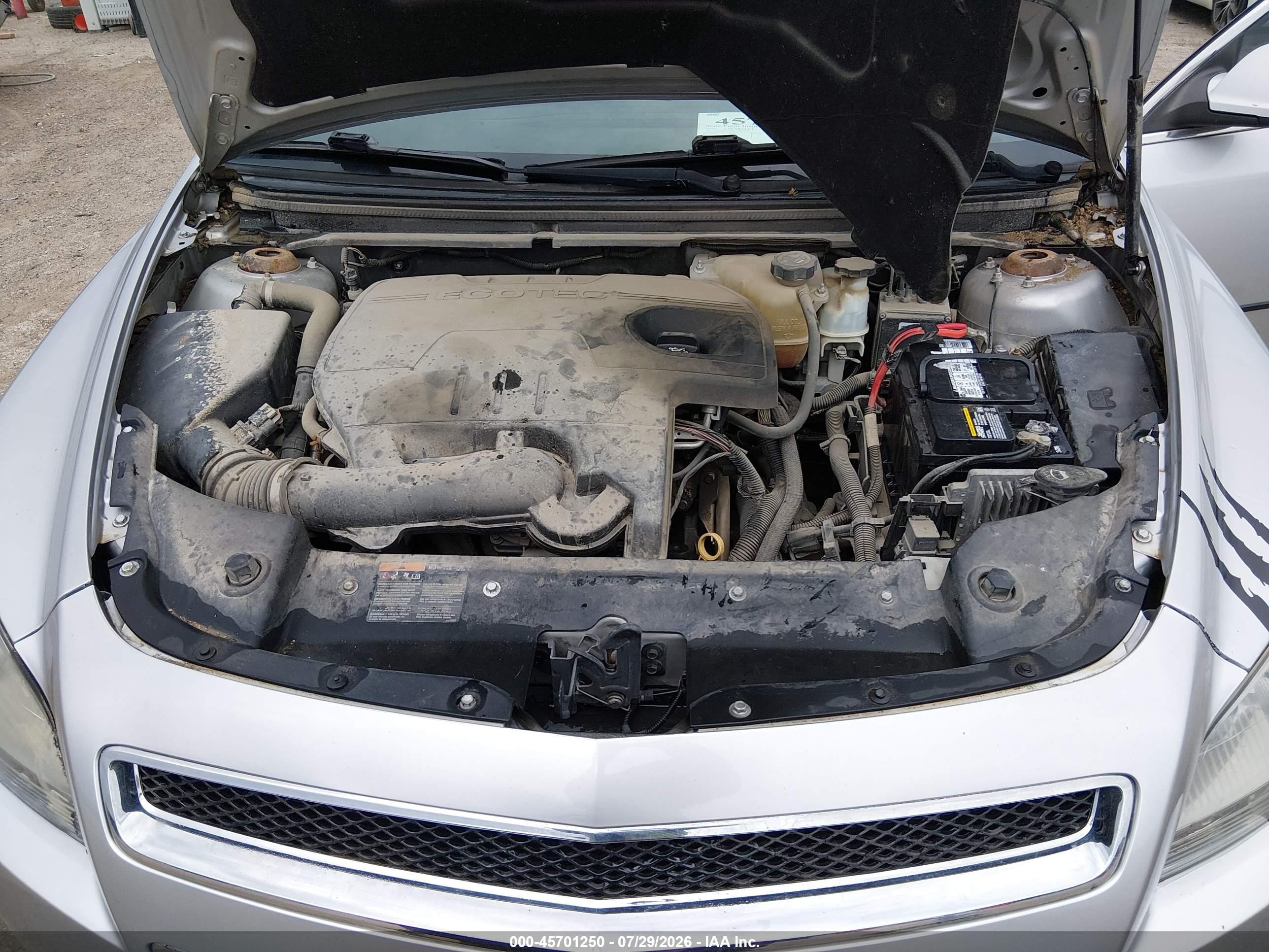 2012 Chevrolet Malibu 1lt Silver vin: 1G1ZC5E00CF396557