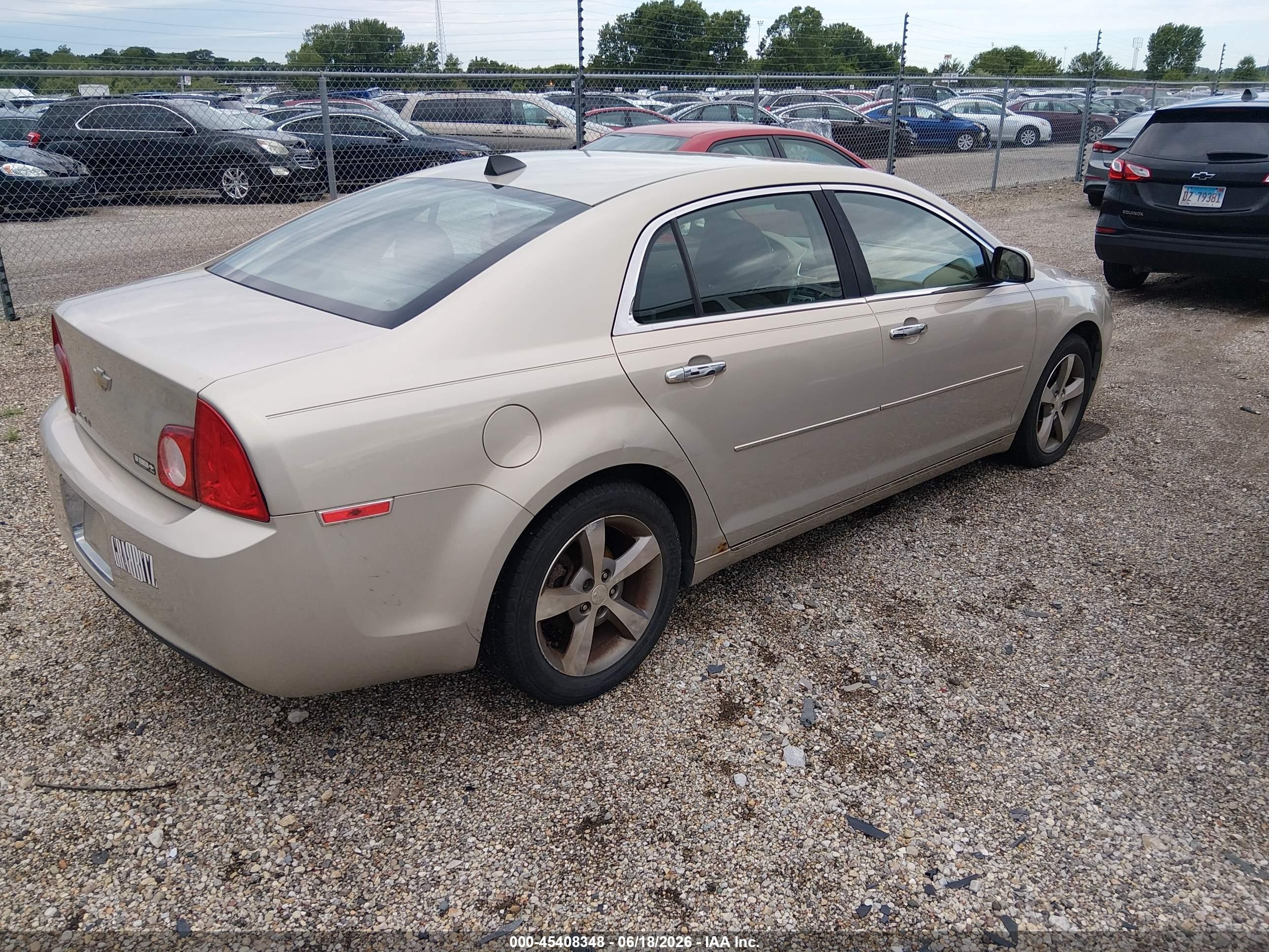 2012 Chevrolet Malibu 1lt Champagne vin: 1G1ZC5E01CF167594