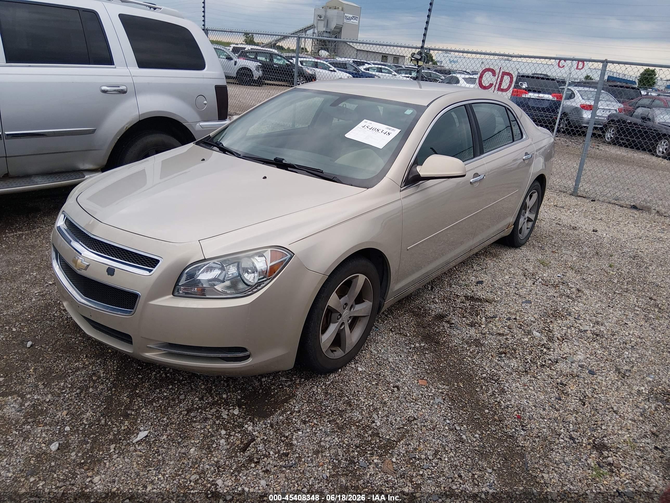 2012 Chevrolet Malibu 1lt Champagne vin: 1G1ZC5E01CF167594