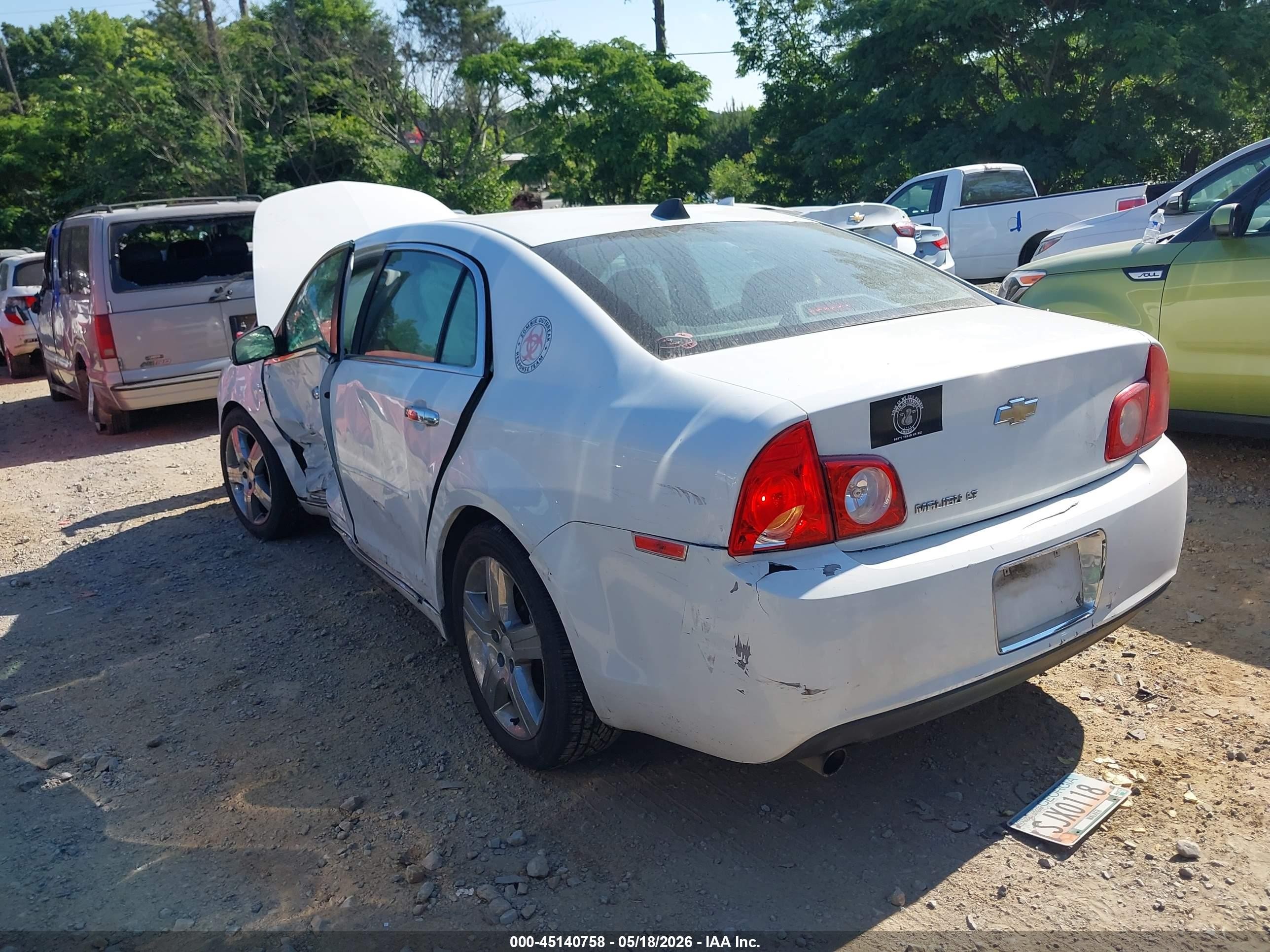 2012 Chevrolet Malibu 1lt White vin: 1G1ZC5E01CF184850