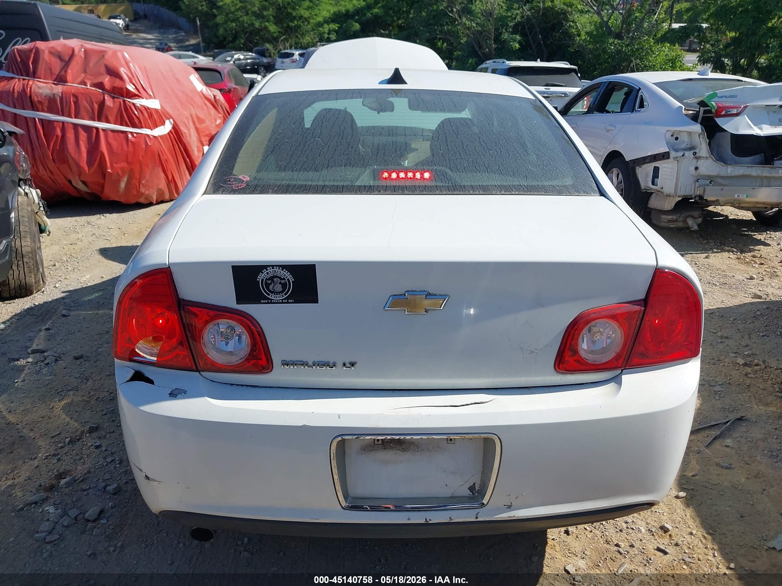 2012 Chevrolet Malibu 1lt White vin: 1G1ZC5E01CF184850