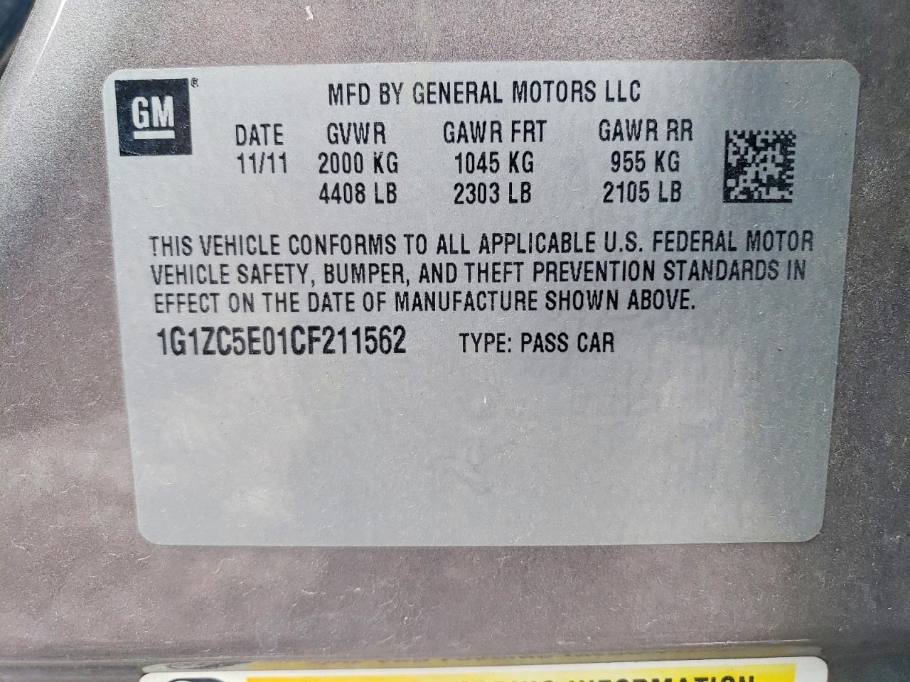 2012 Chevrolet Malibu 1lt Brown vin: 1G1ZC5E01CF211562