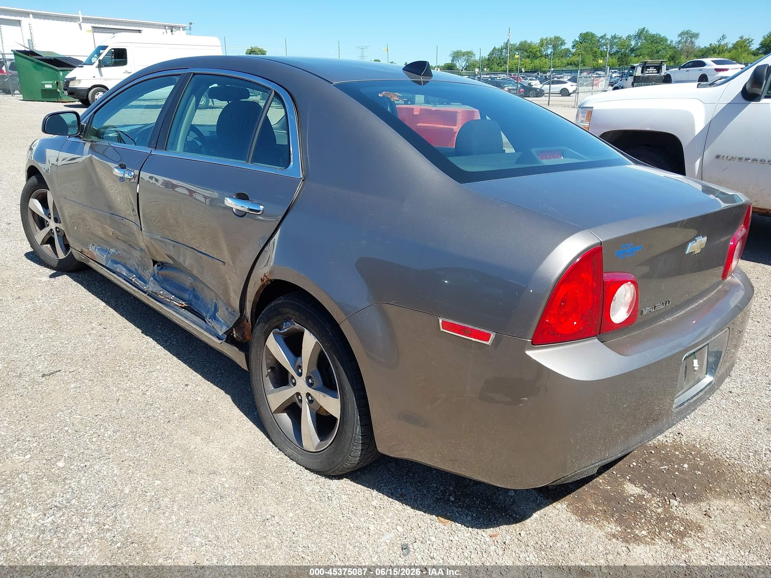 2012 Chevrolet Malibu 1lt Gray vin: 1G1ZC5E02CF240469