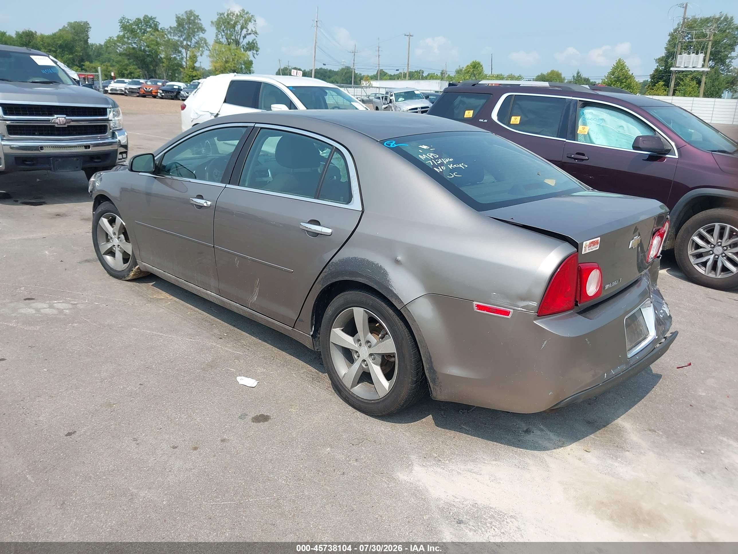 2012 Chevrolet Malibu 1lt Brown vin: 1G1ZC5E03CF309962