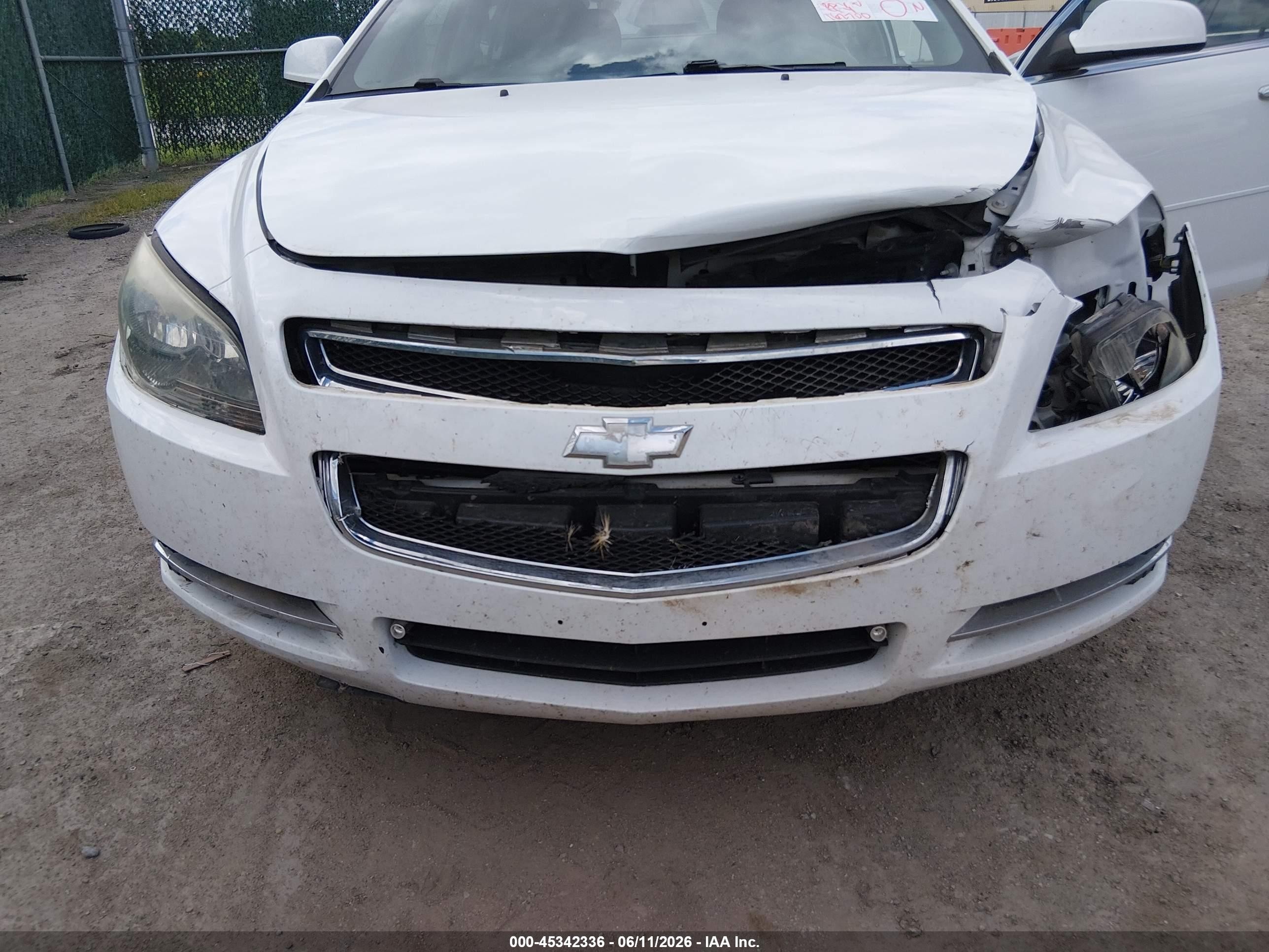 2012 Chevrolet Malibu 1lt White vin: 1G1ZC5E05CF147123