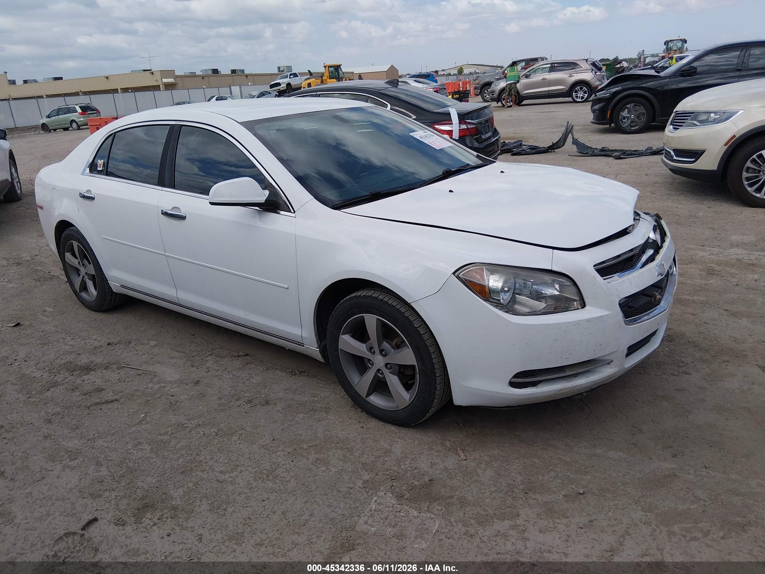 2012 Chevrolet Malibu 1lt White vin: 1G1ZC5E05CF147123