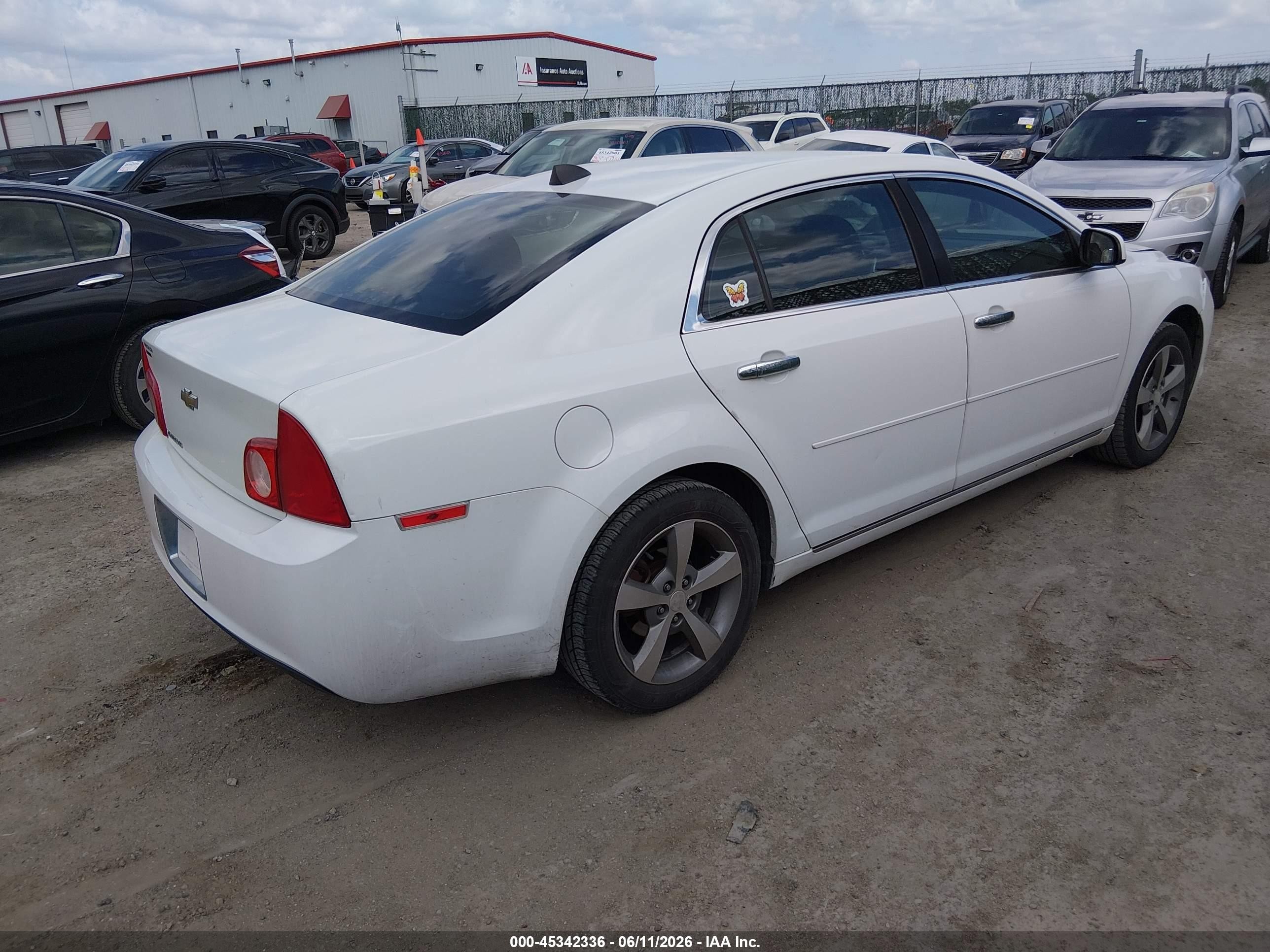 2012 Chevrolet Malibu 1lt White vin: 1G1ZC5E05CF147123