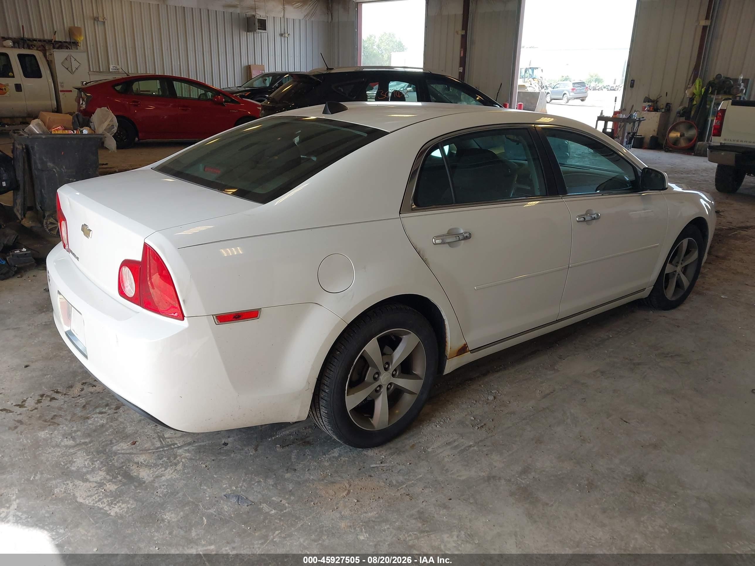 2012 Chevrolet Malibu 1lt White vin: 1G1ZC5E05CF166450
