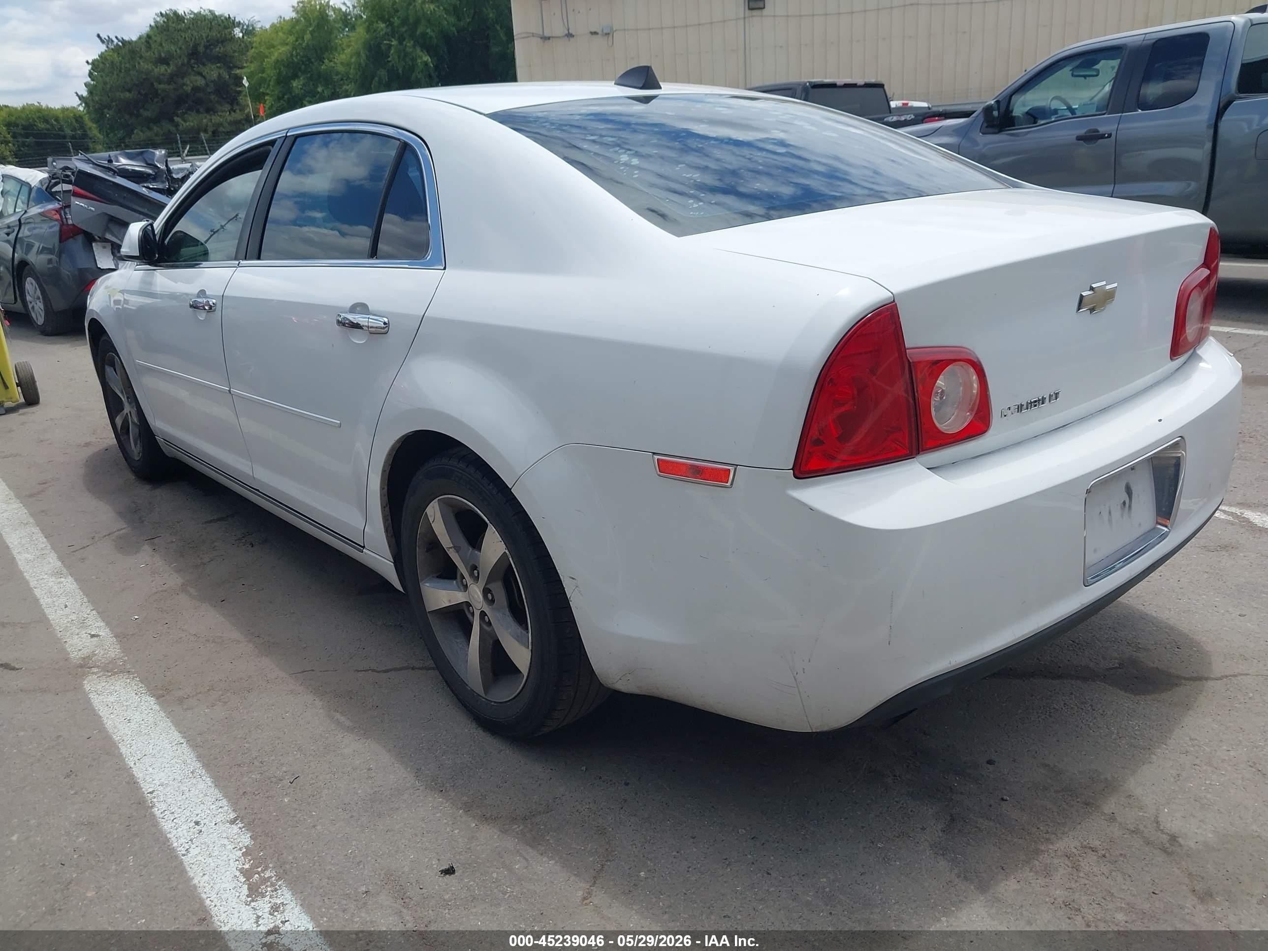 2012 Chevrolet Malibu 1lt Белый vin: 1G1ZC5E05CF250364