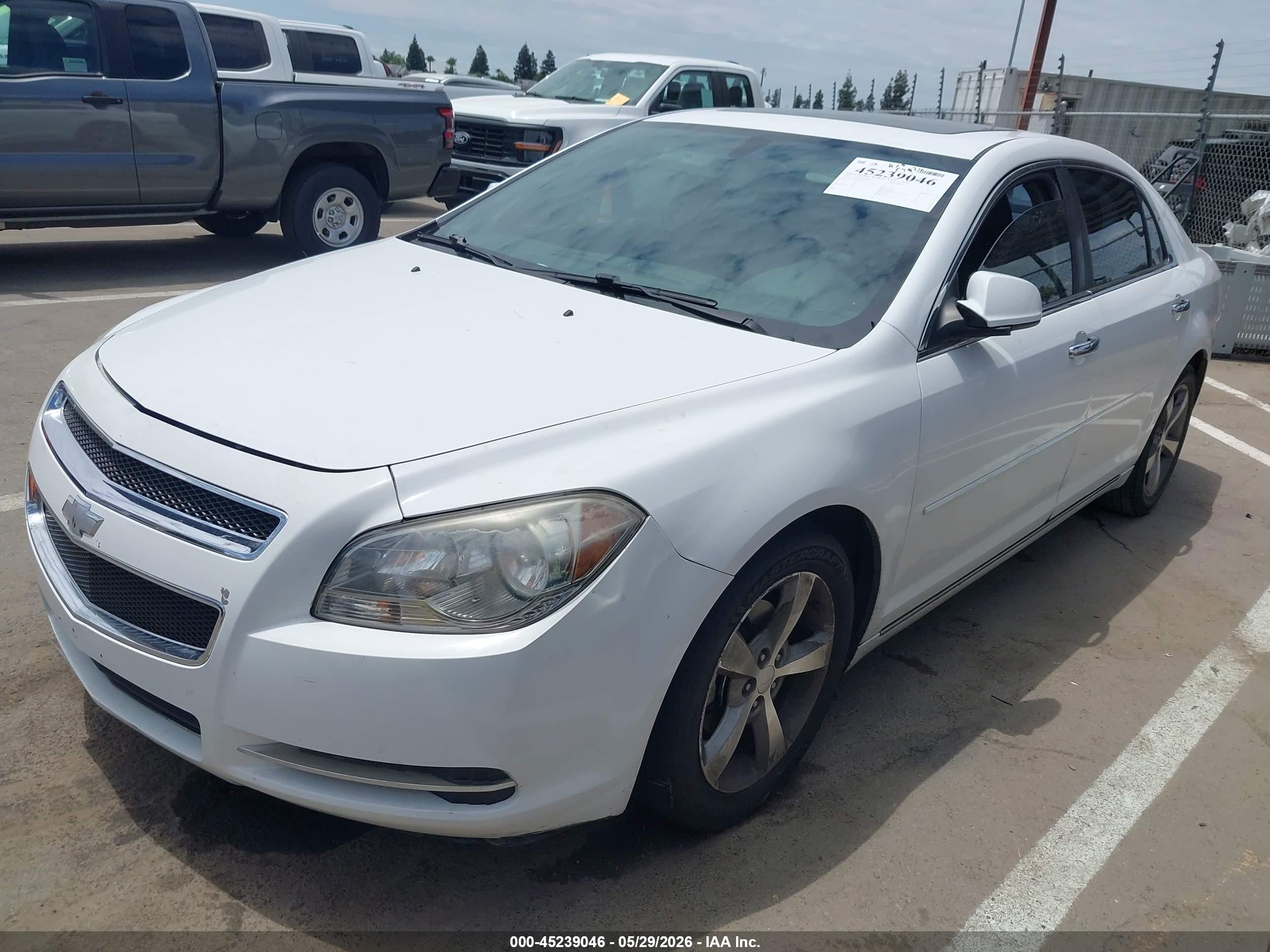 2012 Chevrolet Malibu 1lt Белый vin: 1G1ZC5E05CF250364
