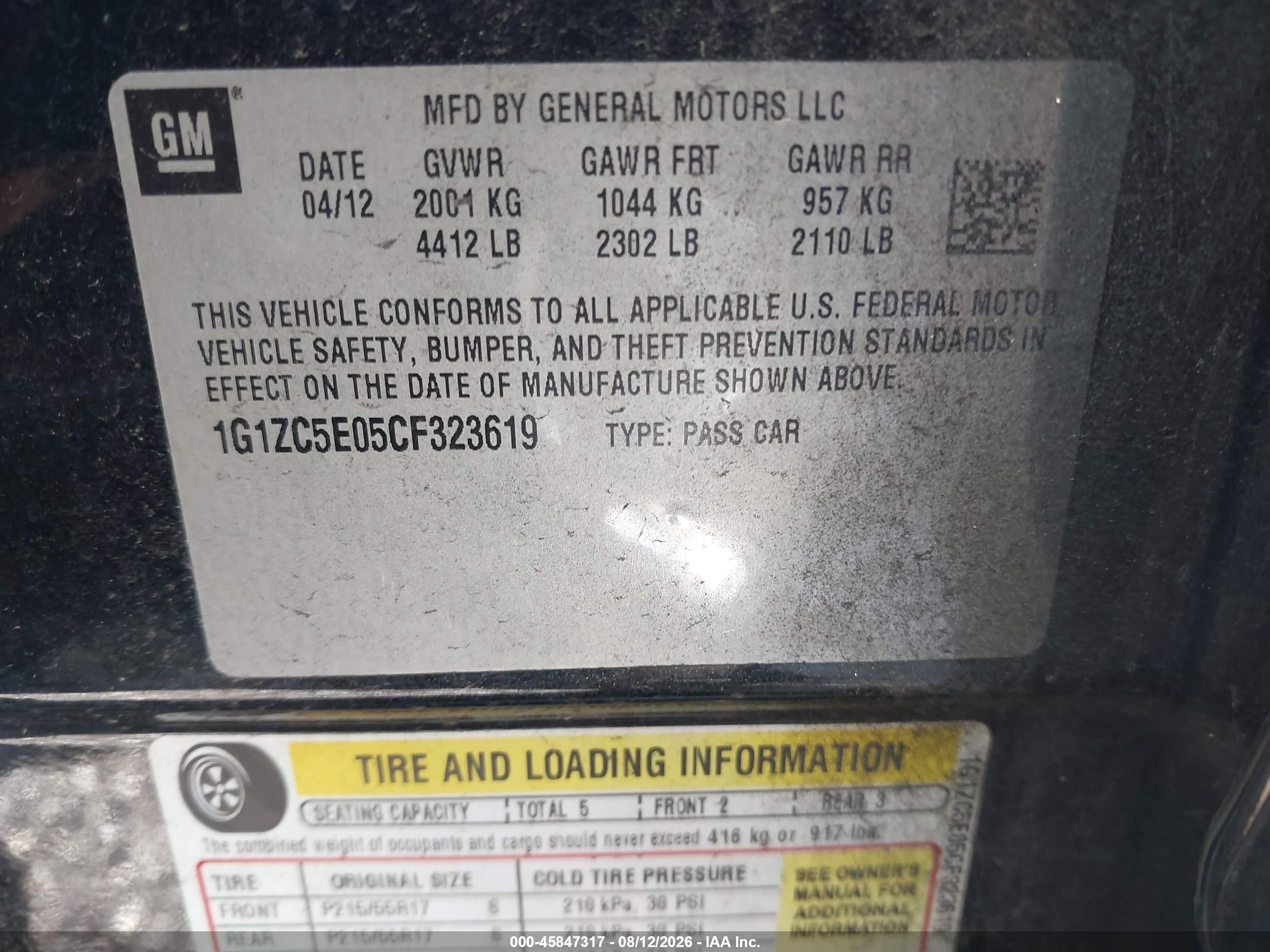 2012 Chevrolet Malibu 1lt Black vin: 1G1ZC5E05CF323619