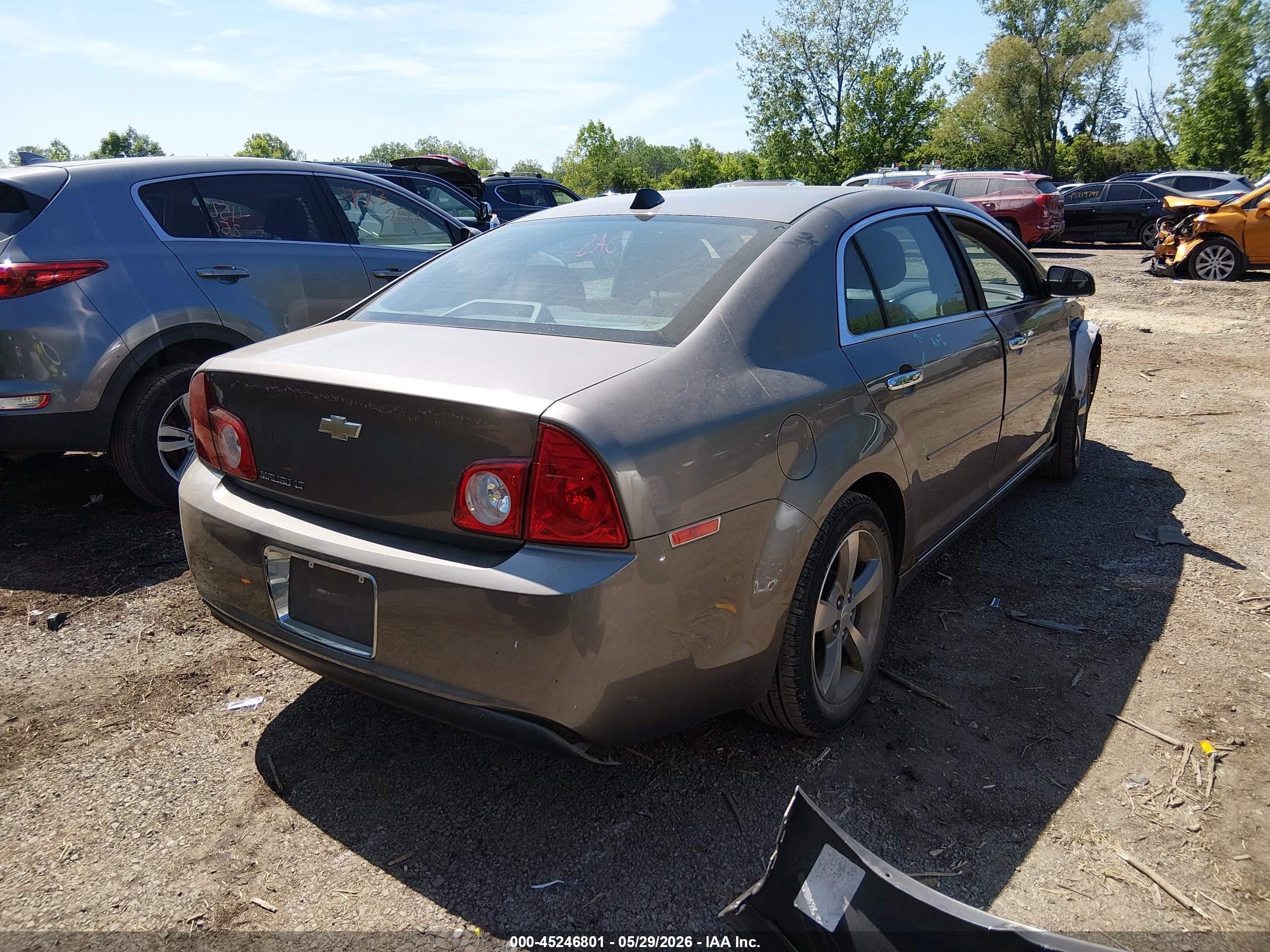 2012 Chevrolet Malibu 1lt Gray vin: 1G1ZC5E06CF207538
