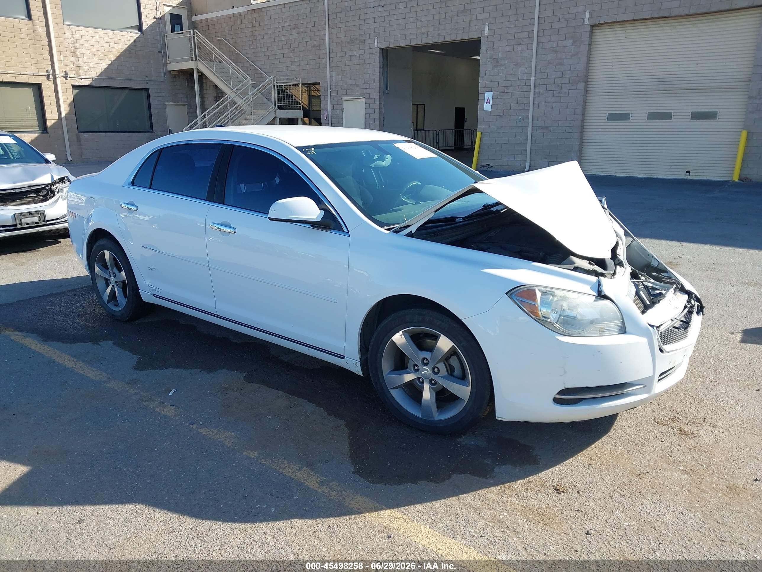 2012 Chevrolet Malibu 1lt White vin: 1G1ZC5E06CF386258