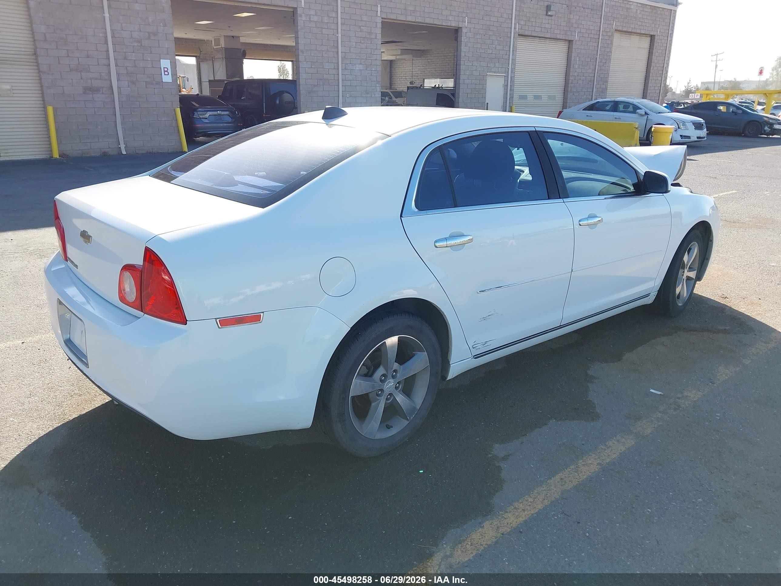 2012 Chevrolet Malibu 1lt White vin: 1G1ZC5E06CF386258