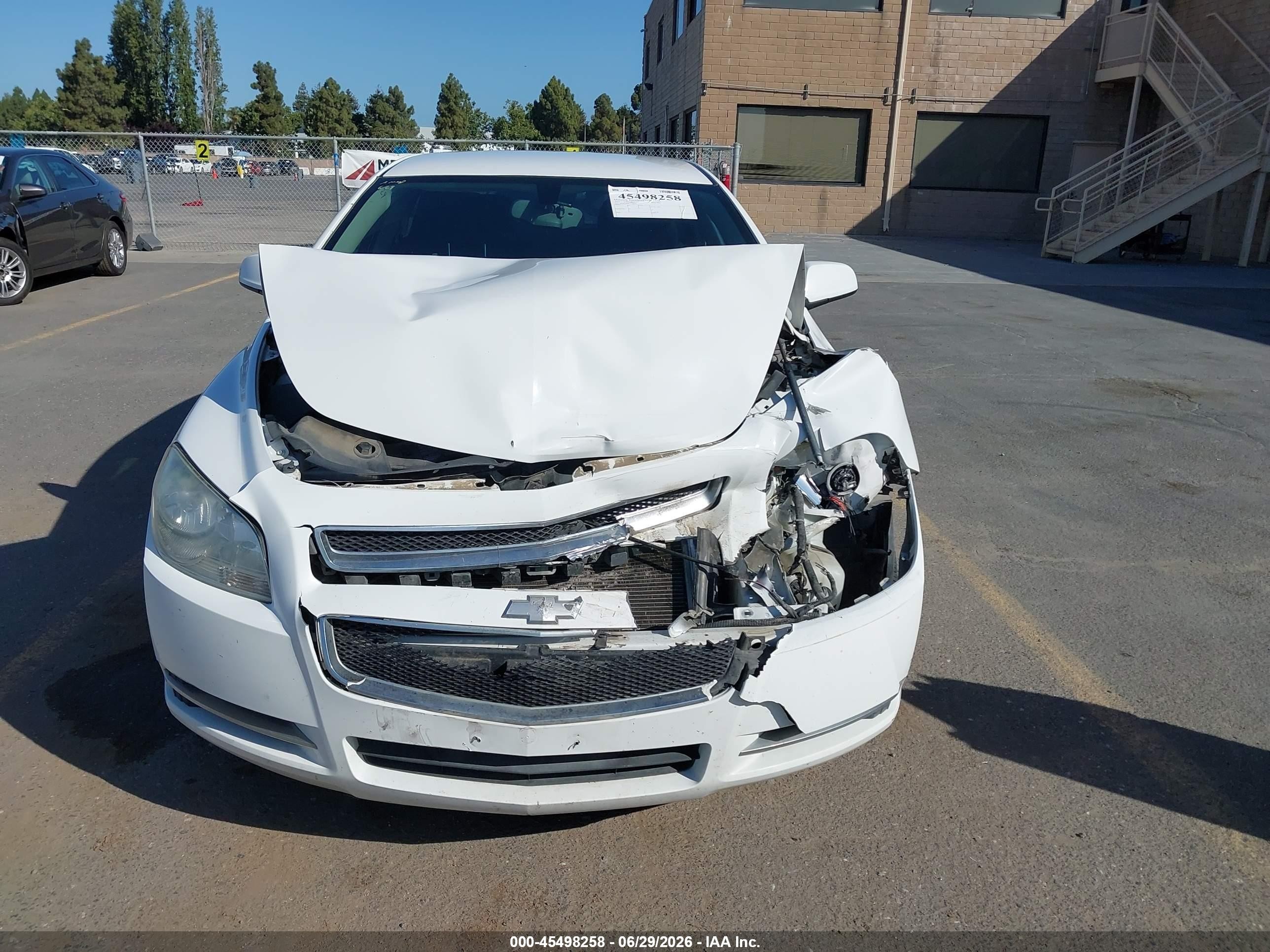 2012 Chevrolet Malibu 1lt White vin: 1G1ZC5E06CF386258