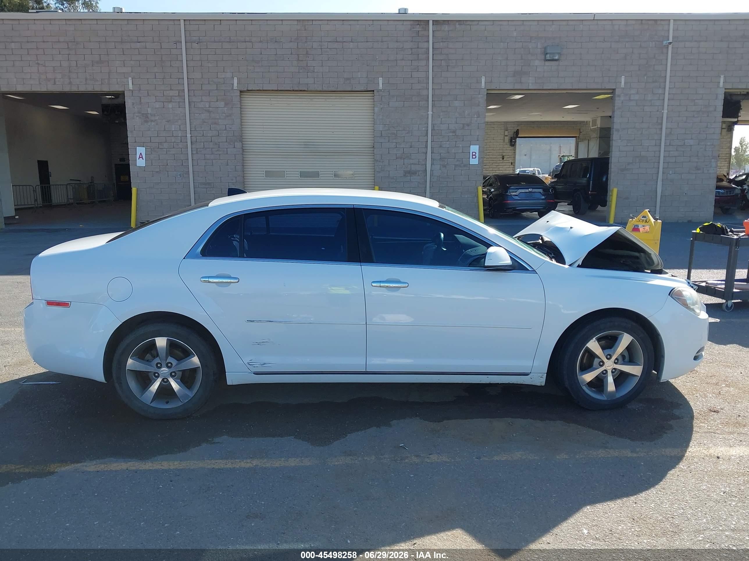 2012 Chevrolet Malibu 1lt White vin: 1G1ZC5E06CF386258