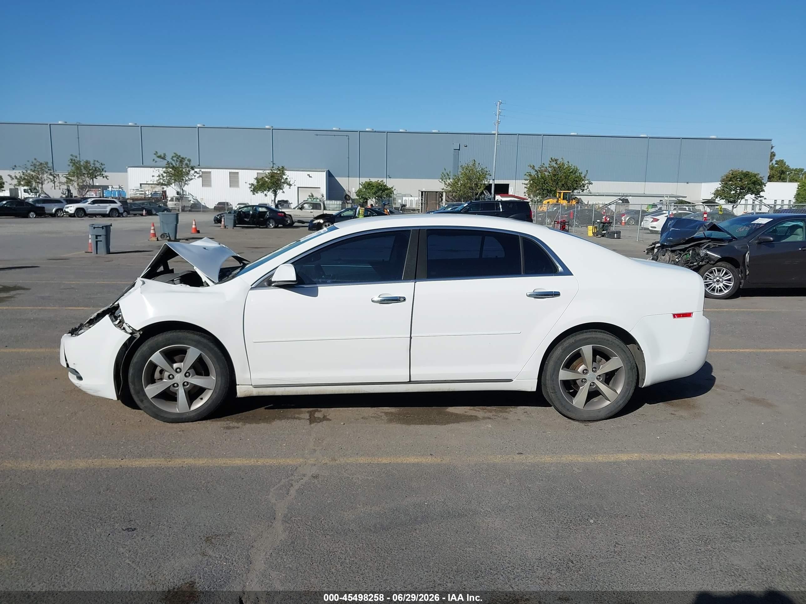2012 Chevrolet Malibu 1lt White vin: 1G1ZC5E06CF386258