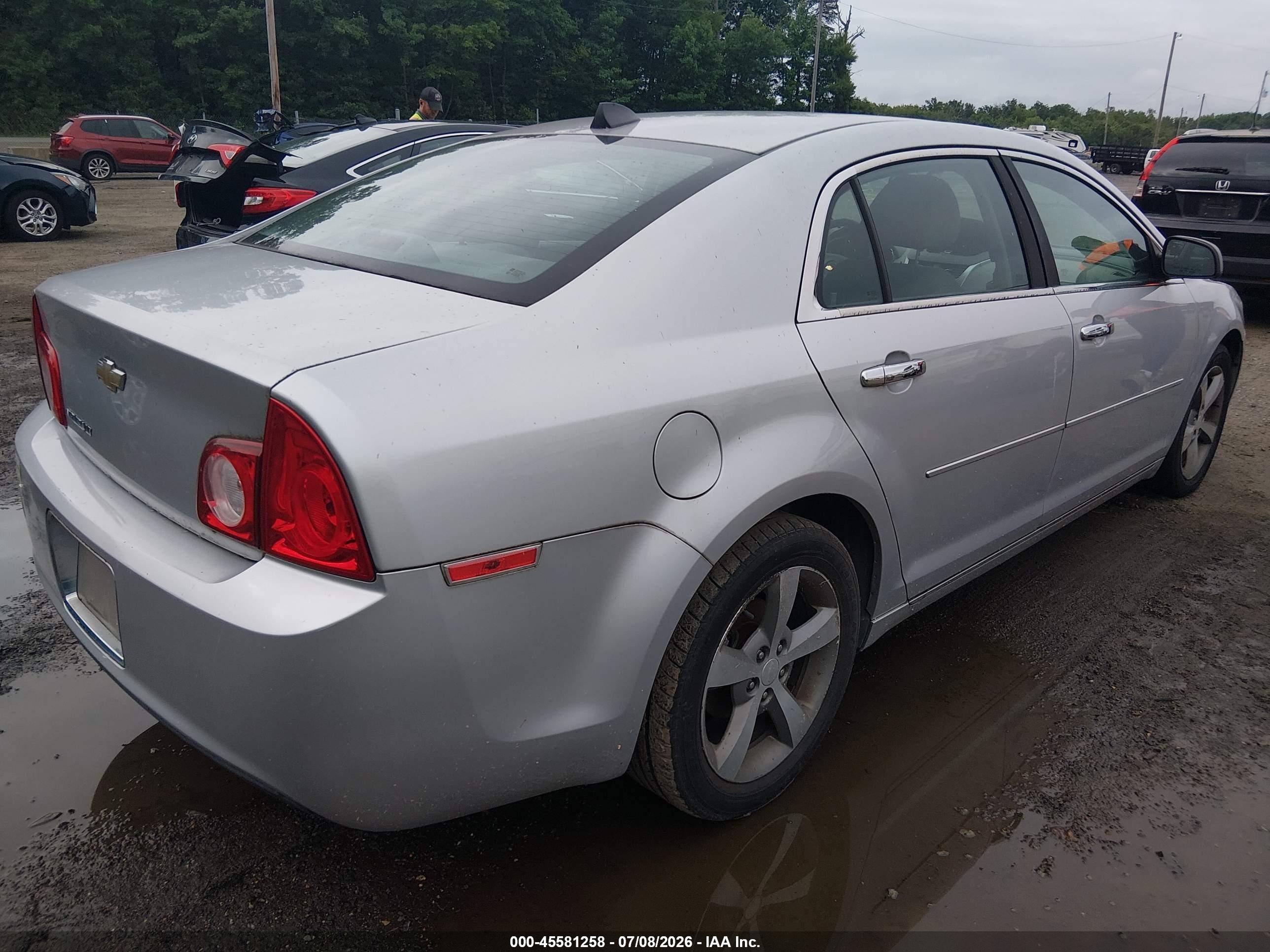 2012 Chevrolet Malibu 1lt Silver vin: 1G1ZC5E07CF154011