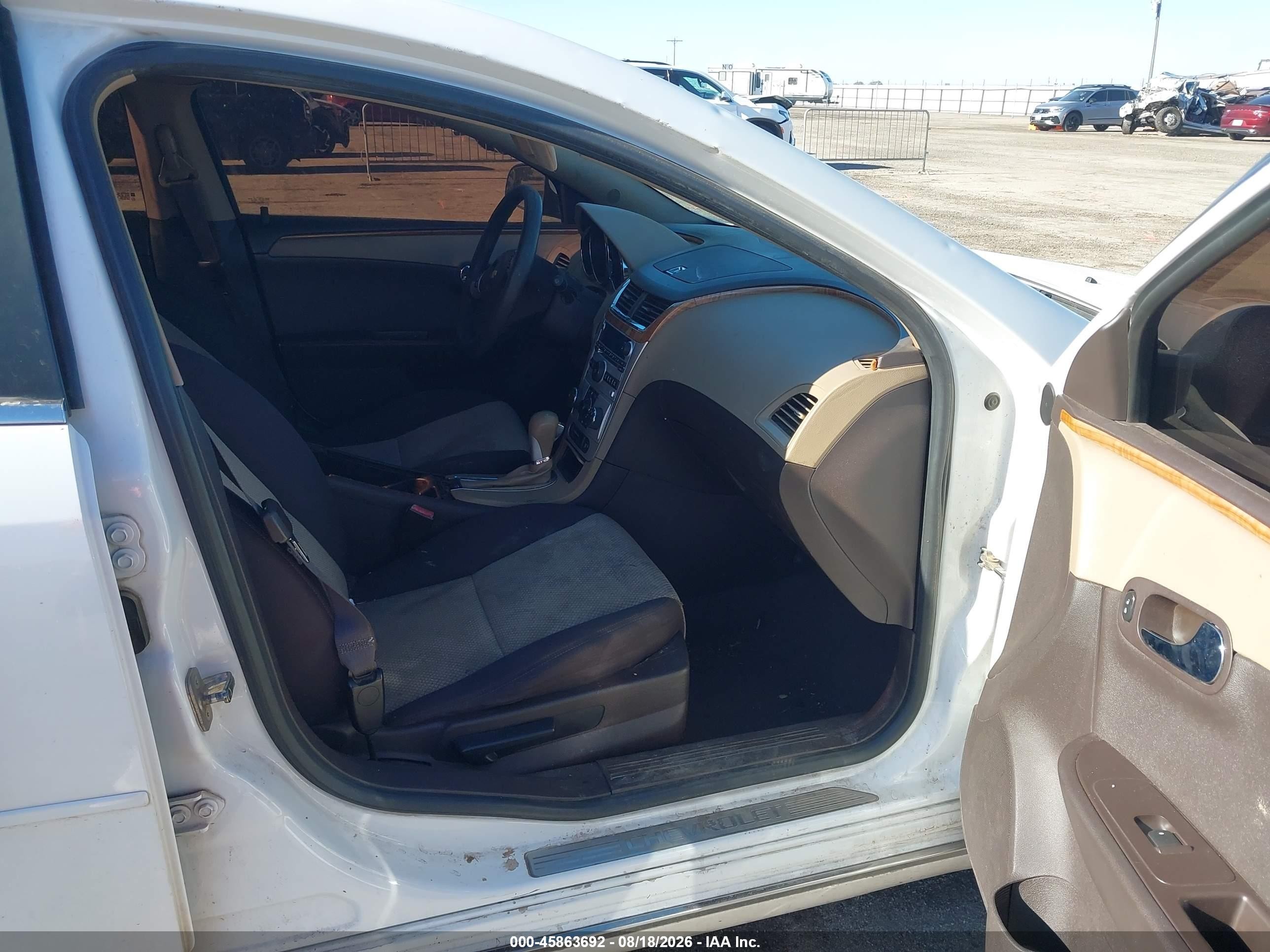 2012 Chevrolet Malibu 1lt White vin: 1G1ZC5E07CF177238
