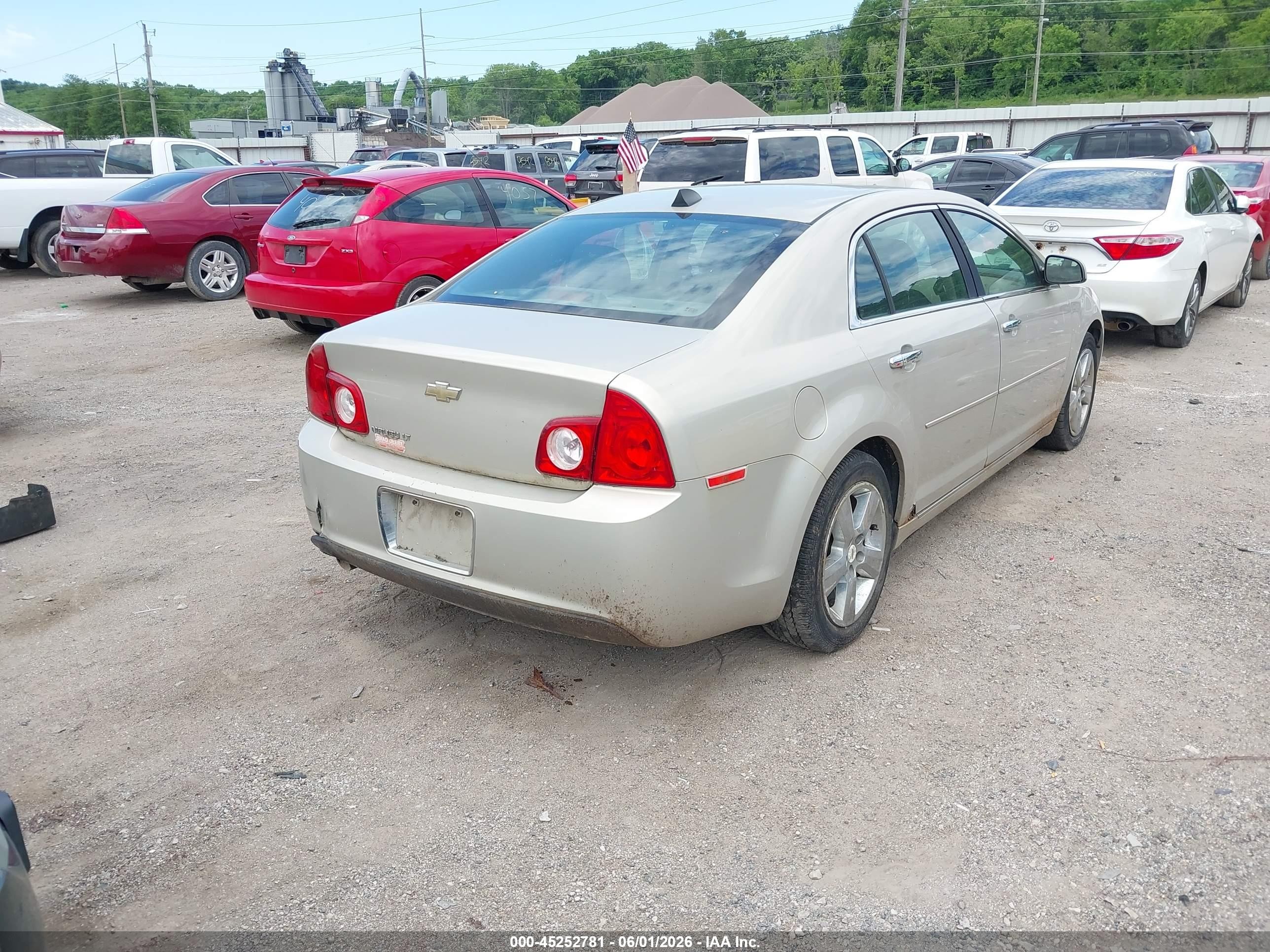 2012 Chevrolet Malibu 1lt Beige vin: 1G1ZC5E07CF204499