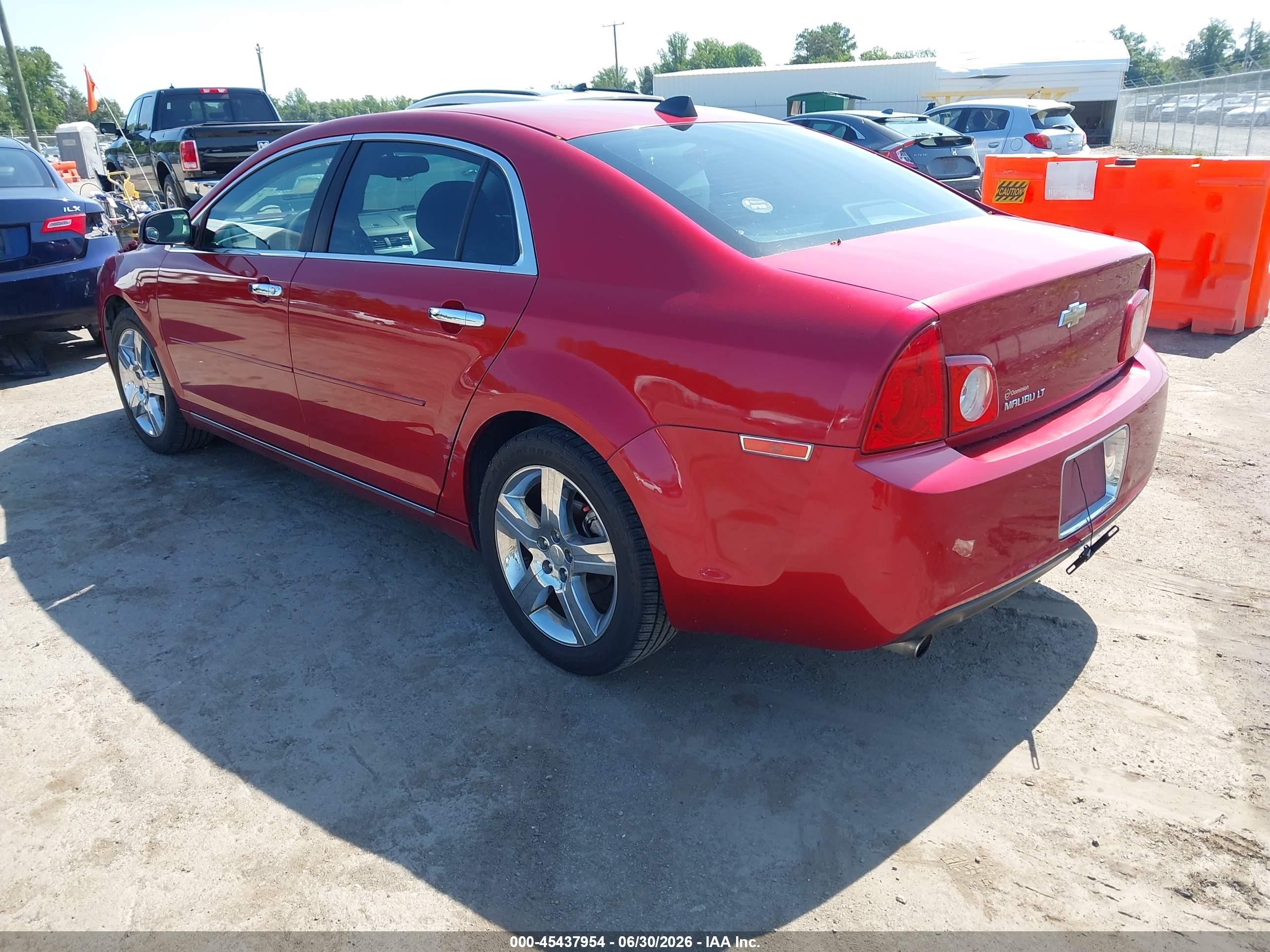 2012 Chevrolet Malibu 1lt Red vin: 1G1ZC5E07CF224350