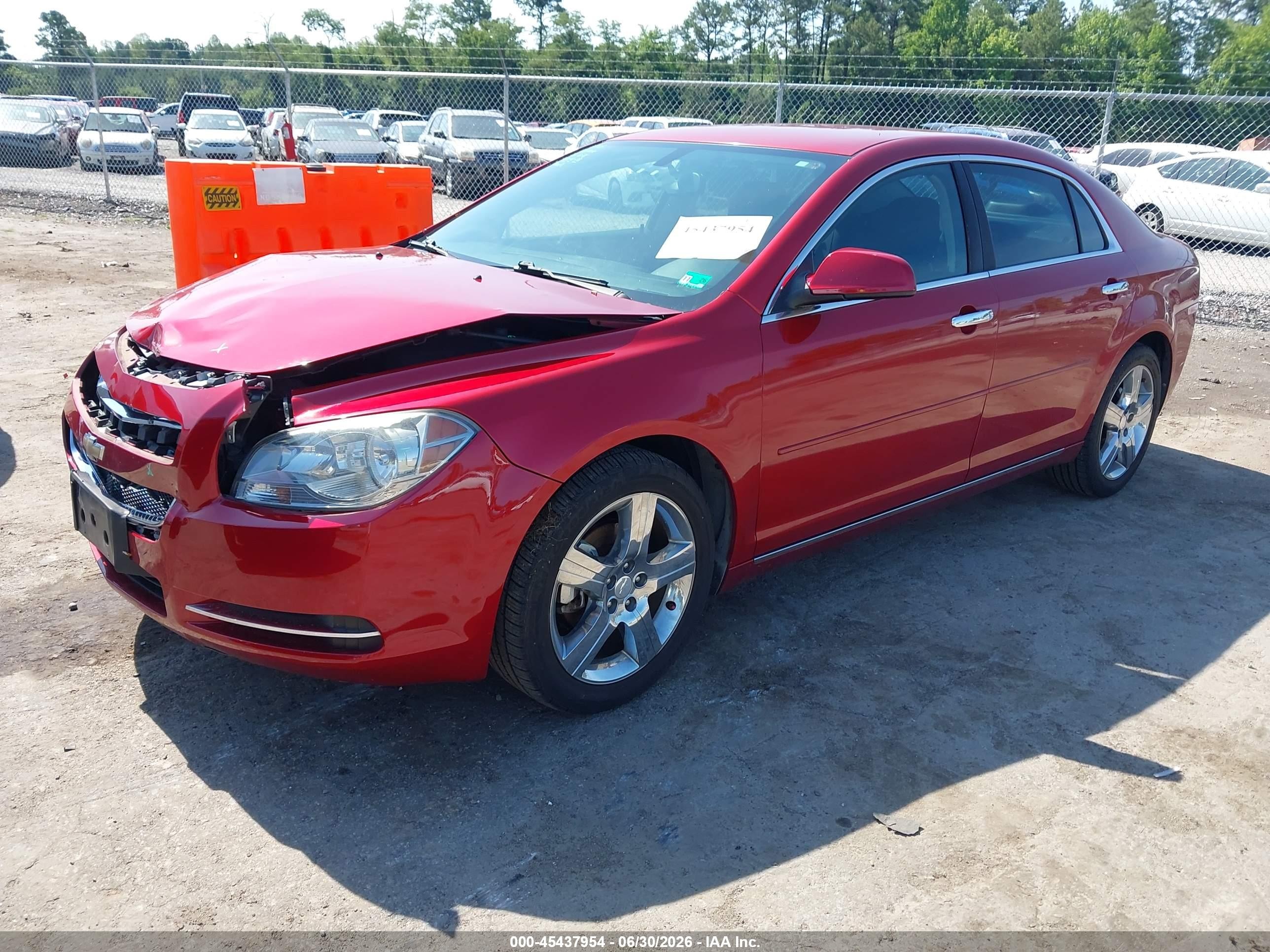 2012 Chevrolet Malibu 1lt Red vin: 1G1ZC5E07CF224350