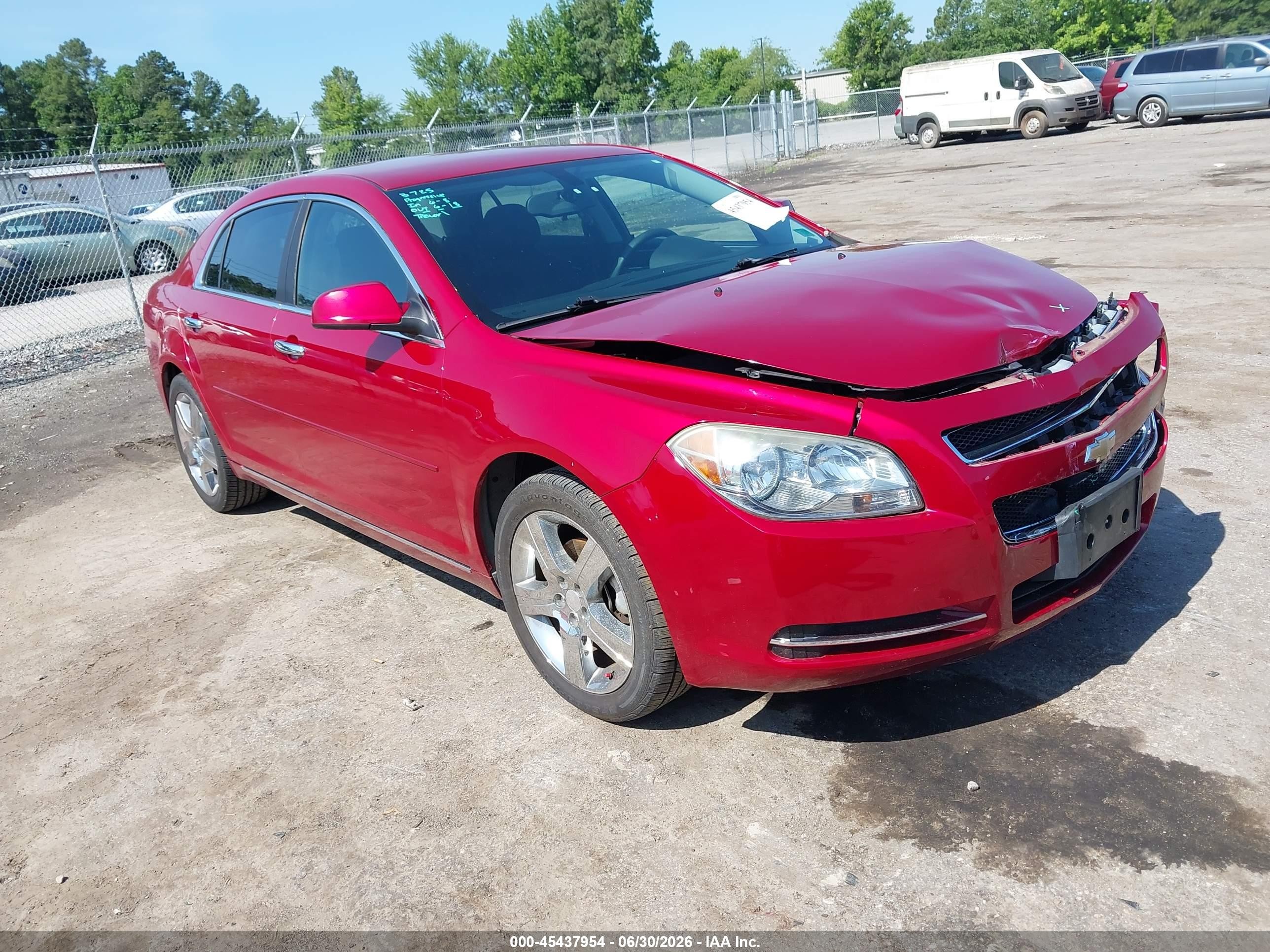 2012 Chevrolet Malibu 1lt Red vin: 1G1ZC5E07CF224350