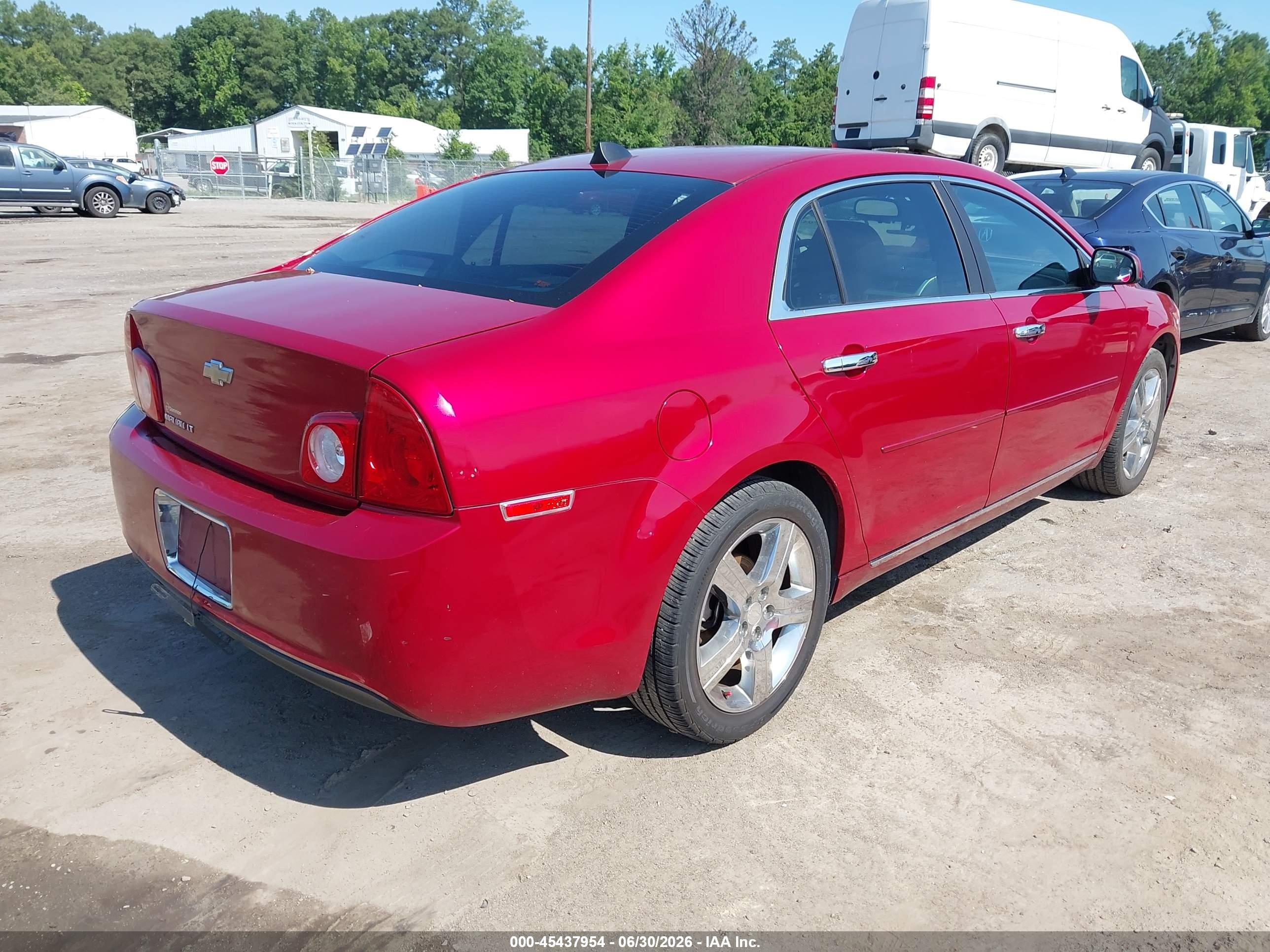 2012 Chevrolet Malibu 1lt Red vin: 1G1ZC5E07CF224350